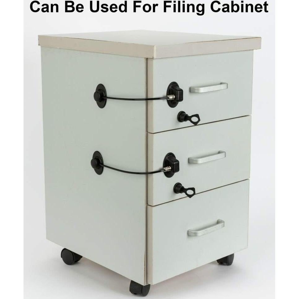 Cerradura de Refrigerador Magnética FIGEPO - 2 Unidades Negra