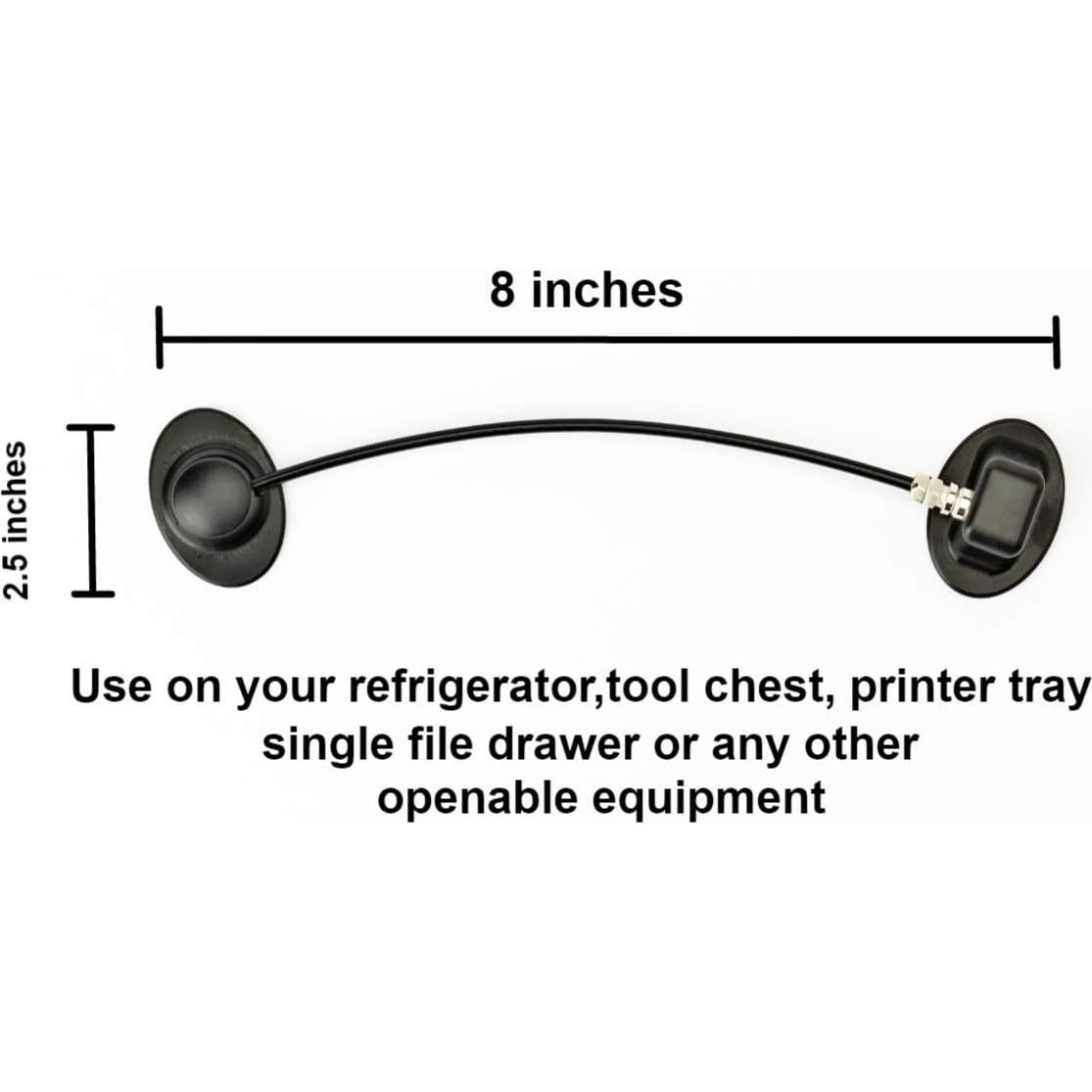 Cerradura de Refrigerador Magnética FIGEPO - 2 Unidades Negra