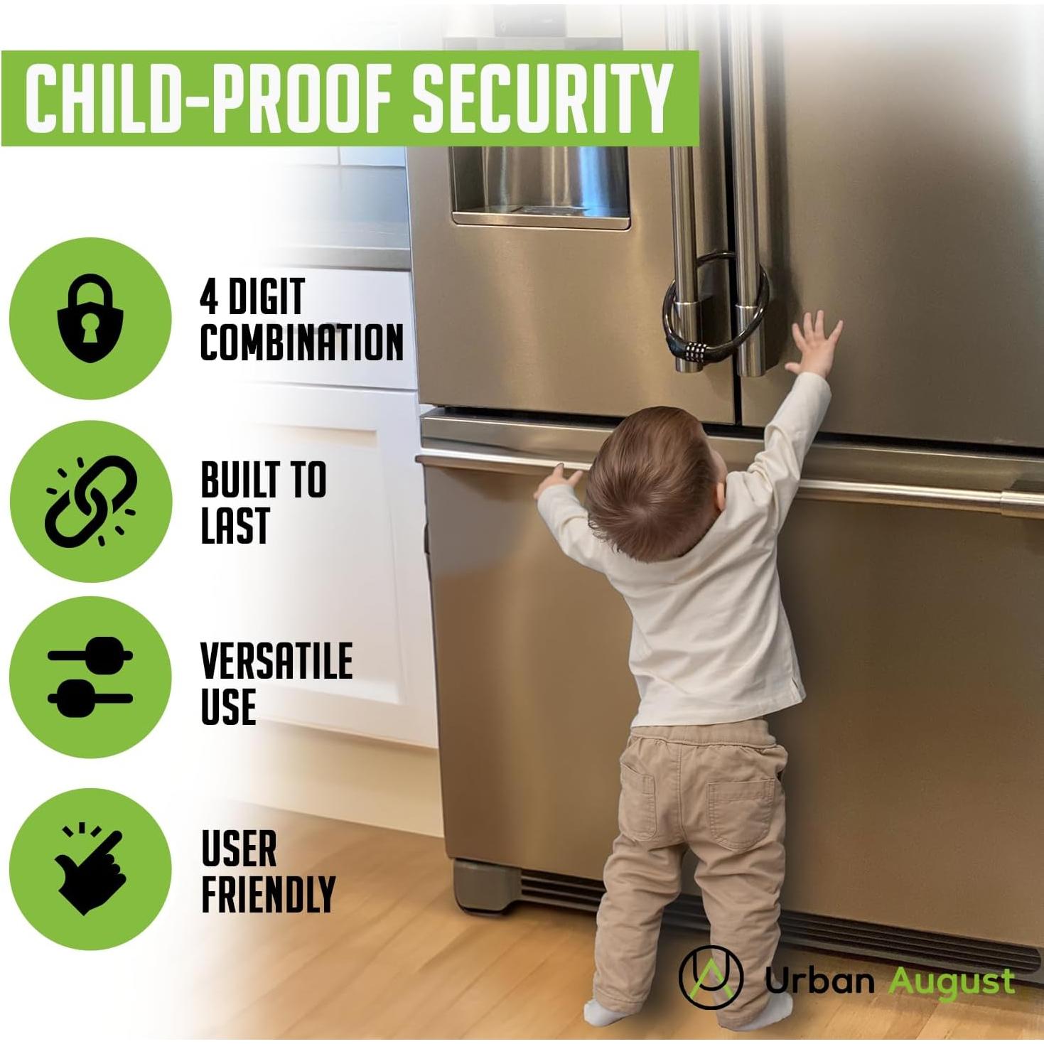 Candado de Combinación Urban August para Refrigerador y Gabinetes