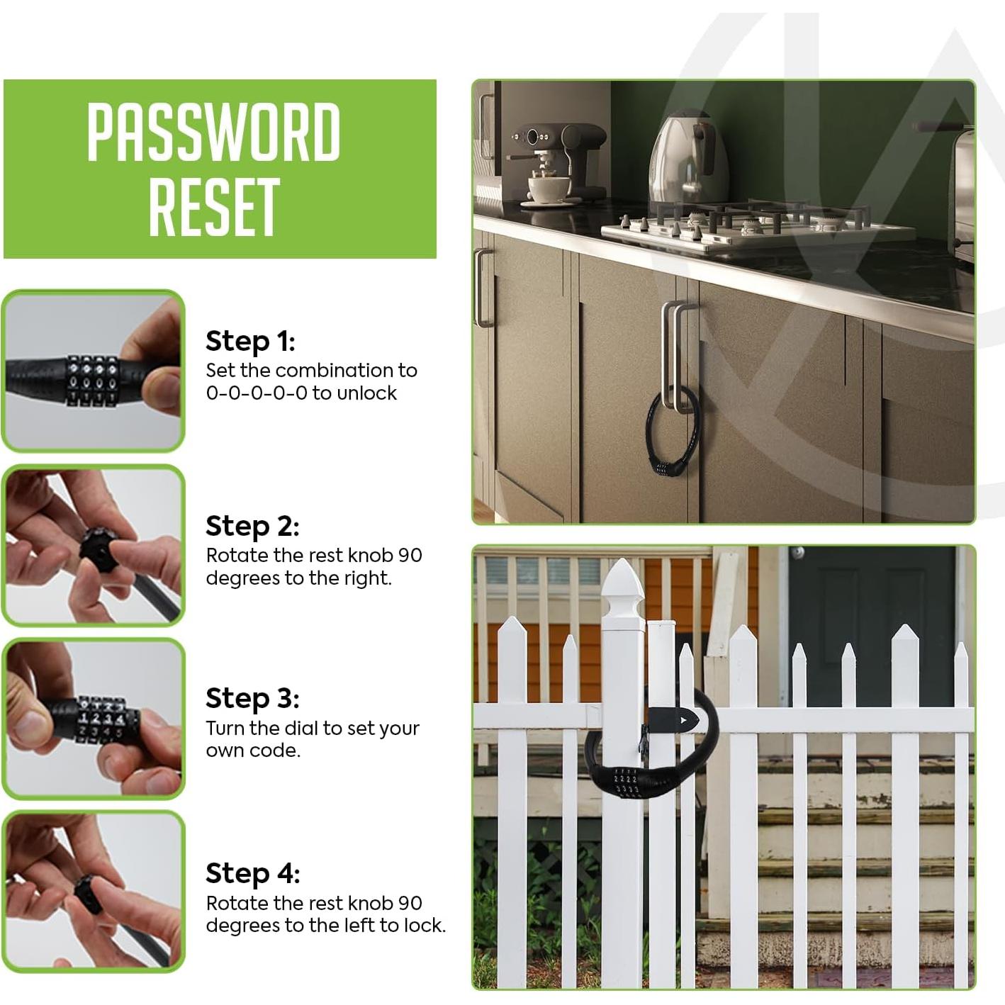 Candado de Combinación Urban August para Refrigerador y Gabinetes