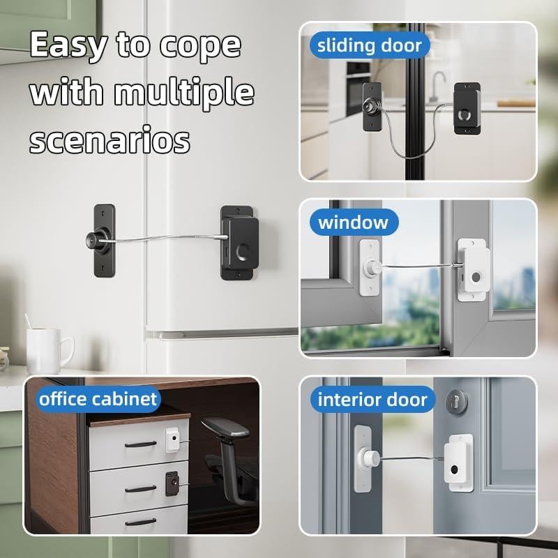 Cerradura Biométrica KIZZHISI para Refrigerador y Gabinetes - Negro