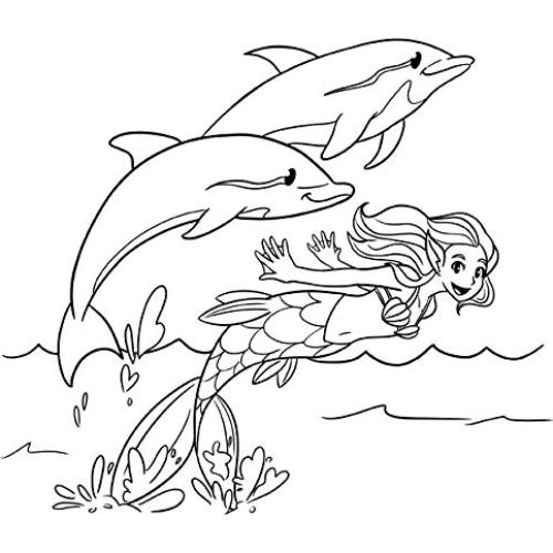 Sirena libro de colorear: Libro de colorear para niños de 4-8, 9-12 años (Cuadernos Para Colorear Niños) (Spanish Edition)