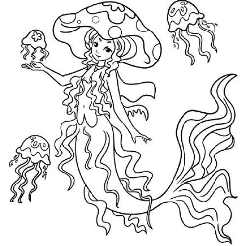 Sirena libro de colorear: Libro de colorear para niños de 4-8, 9-12 años (Cuadernos Para Colorear Niños) (Spanish Edition)