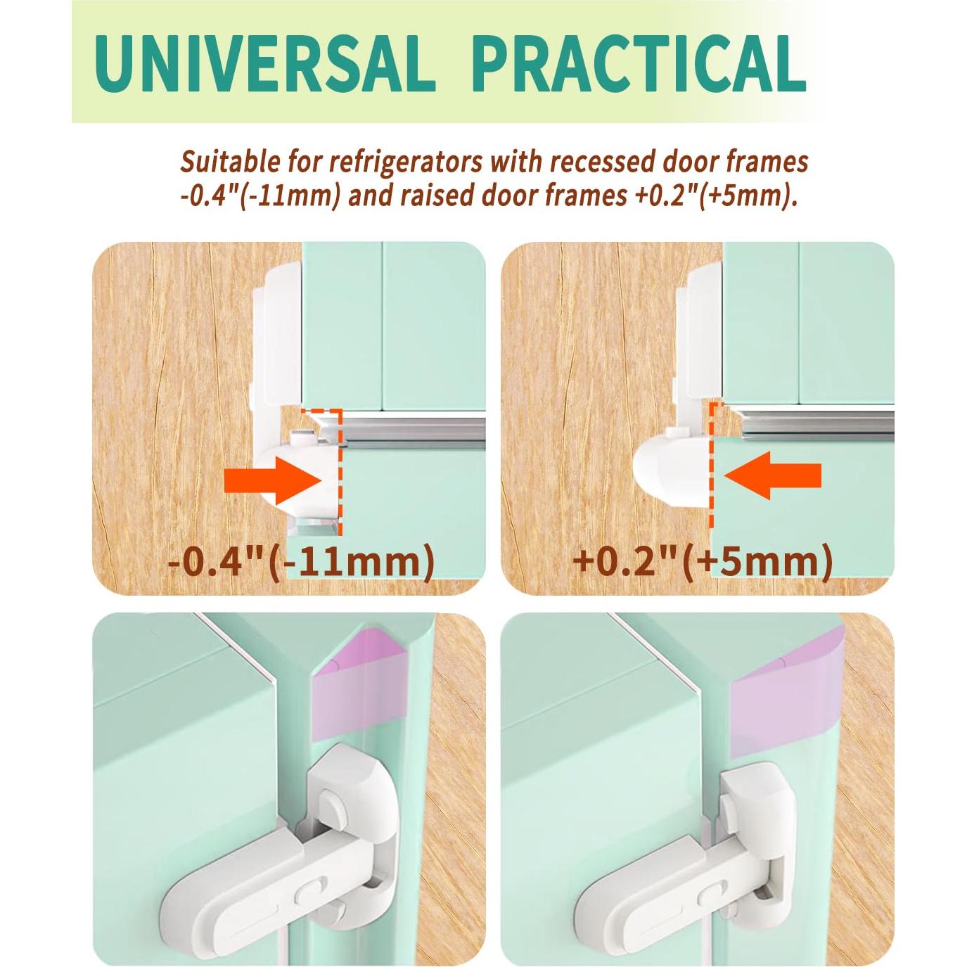 Pestillo de Seguridad para Refrigerador Qinzcp Blanco 1pc