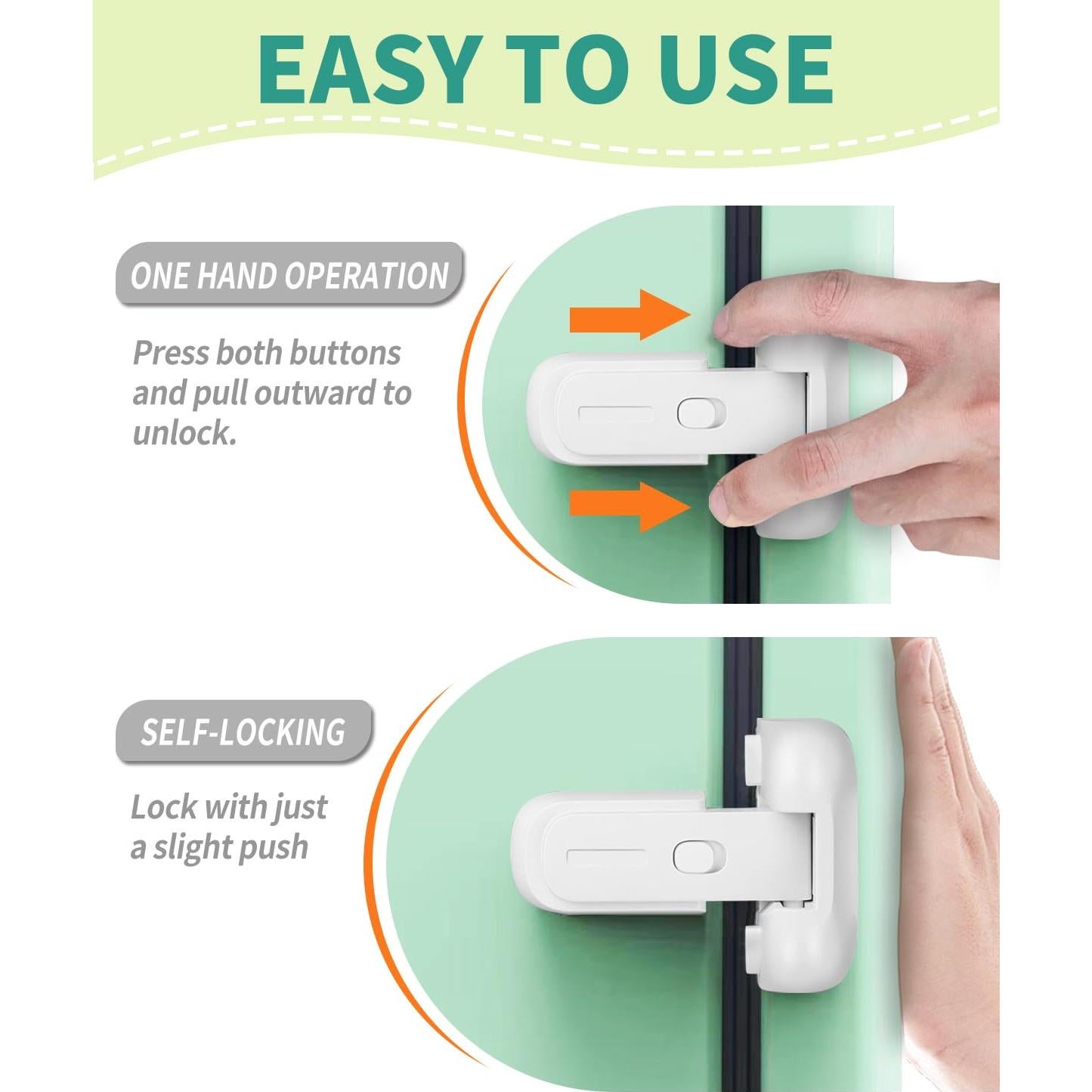 Pestillo de Seguridad para Refrigerador Qinzcp Blanco 1pc