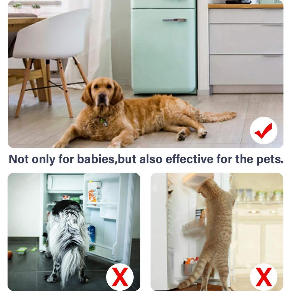 Cerradura de Seguridad para Refrigerador EUDEMON Gris - Fácil Instalación