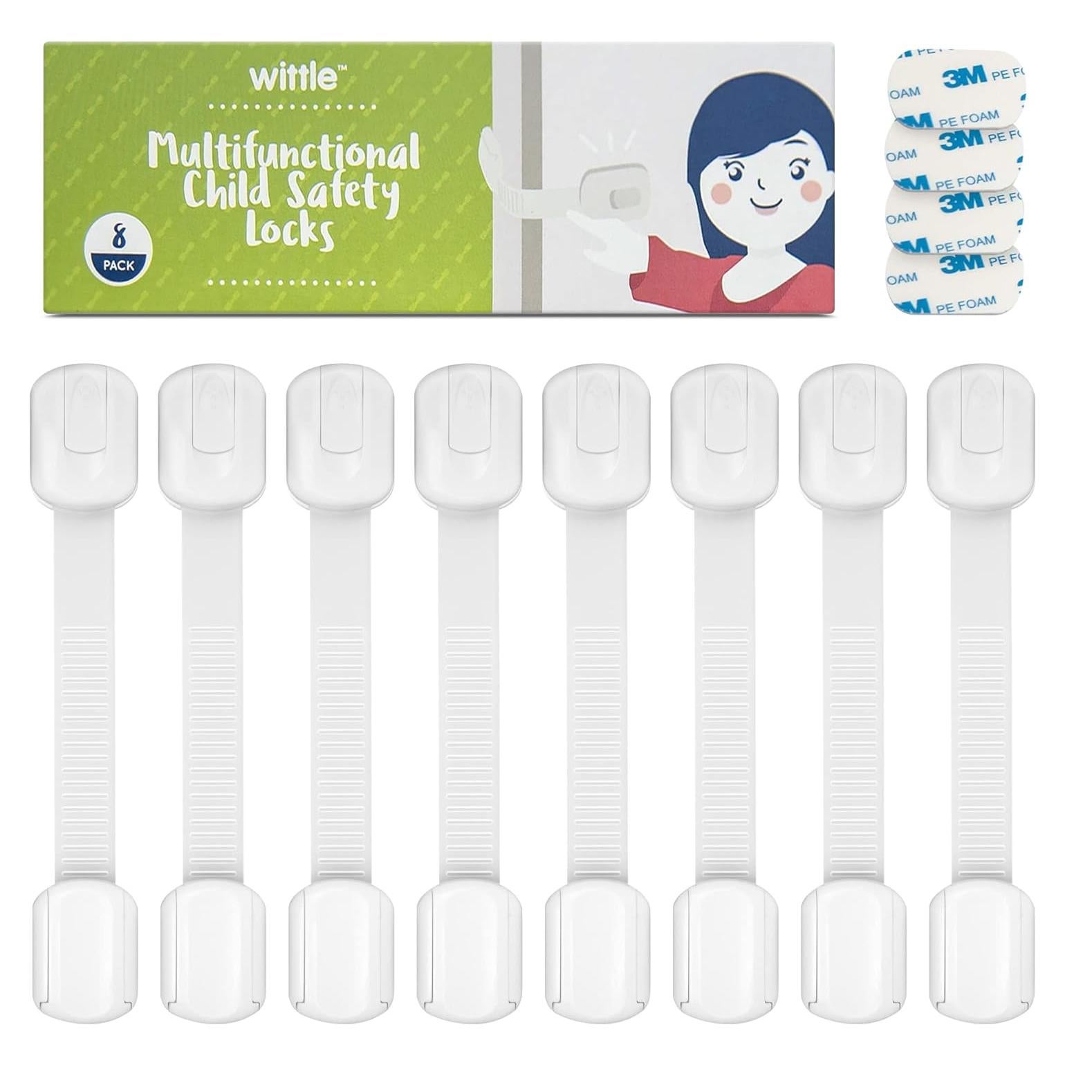 Cerraduras de Seguridad para Gabinetes Wittle - 8 Piezas Ajustables