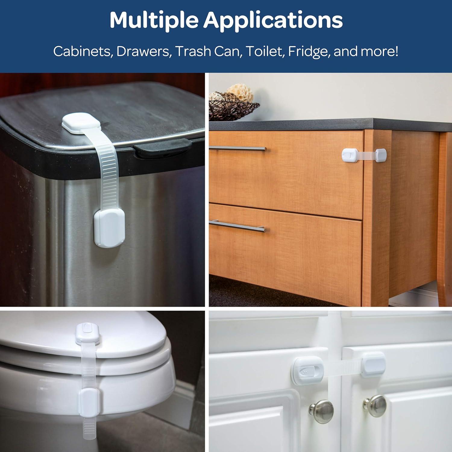 Cerraduras de Seguridad para Gabinetes Wittle - 8 Piezas Ajustables