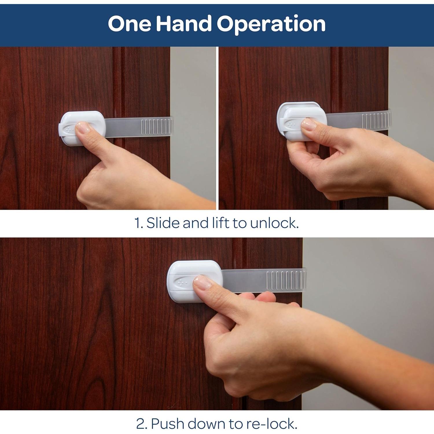 Cerraduras de Seguridad para Gabinetes Wittle - 8 Piezas Ajustables