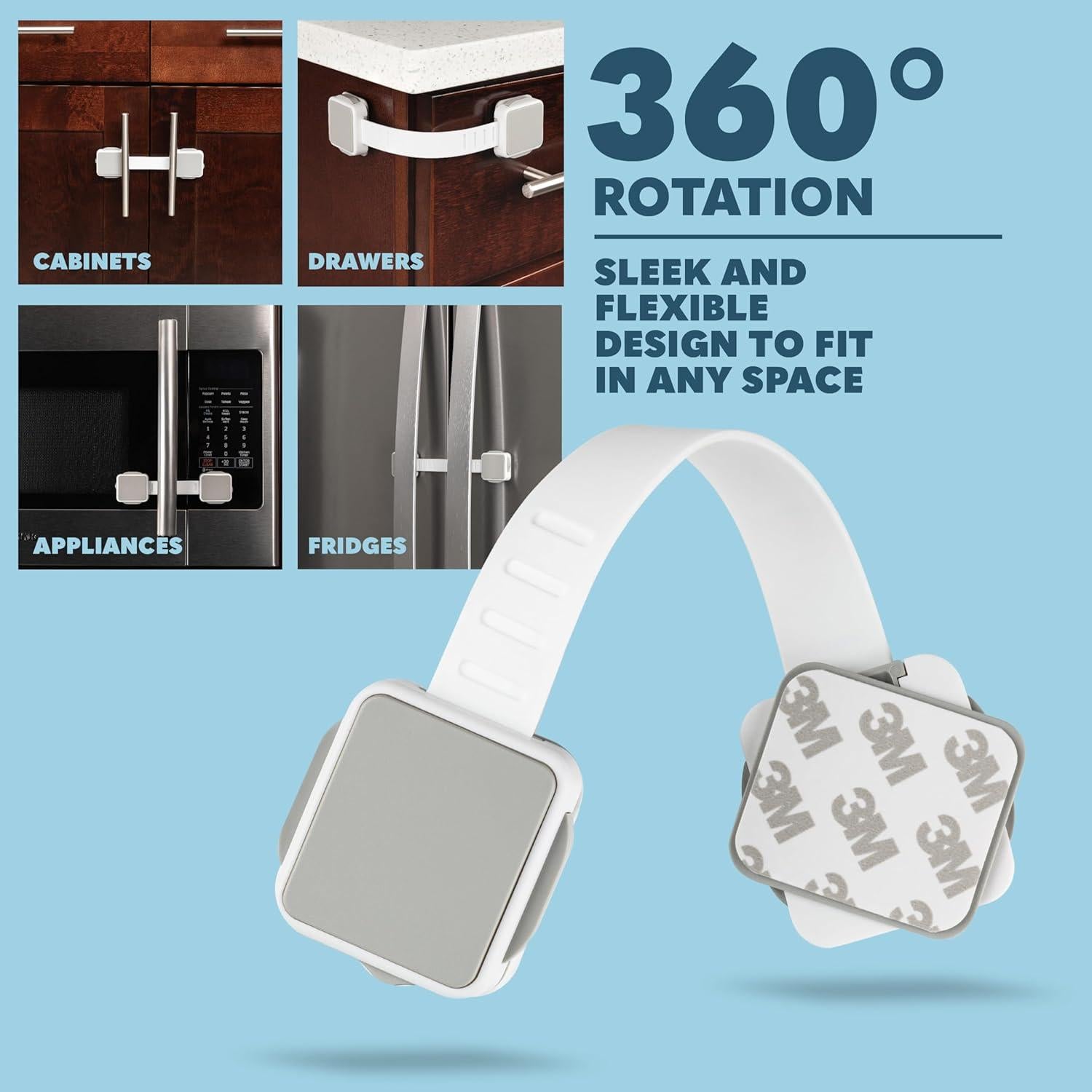 Bloques de Seguridad para Niños 4 Piezas - Doble Bloqueo Ajustable