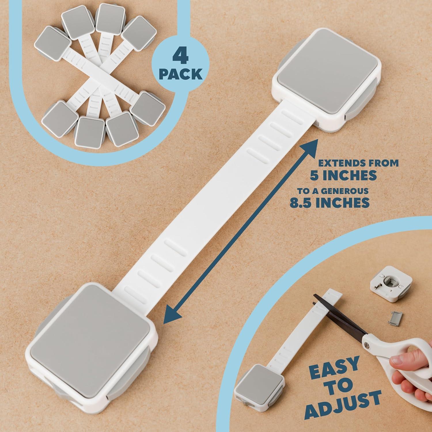 Bloques de Seguridad para Niños 4 Piezas - Doble Bloqueo Ajustable