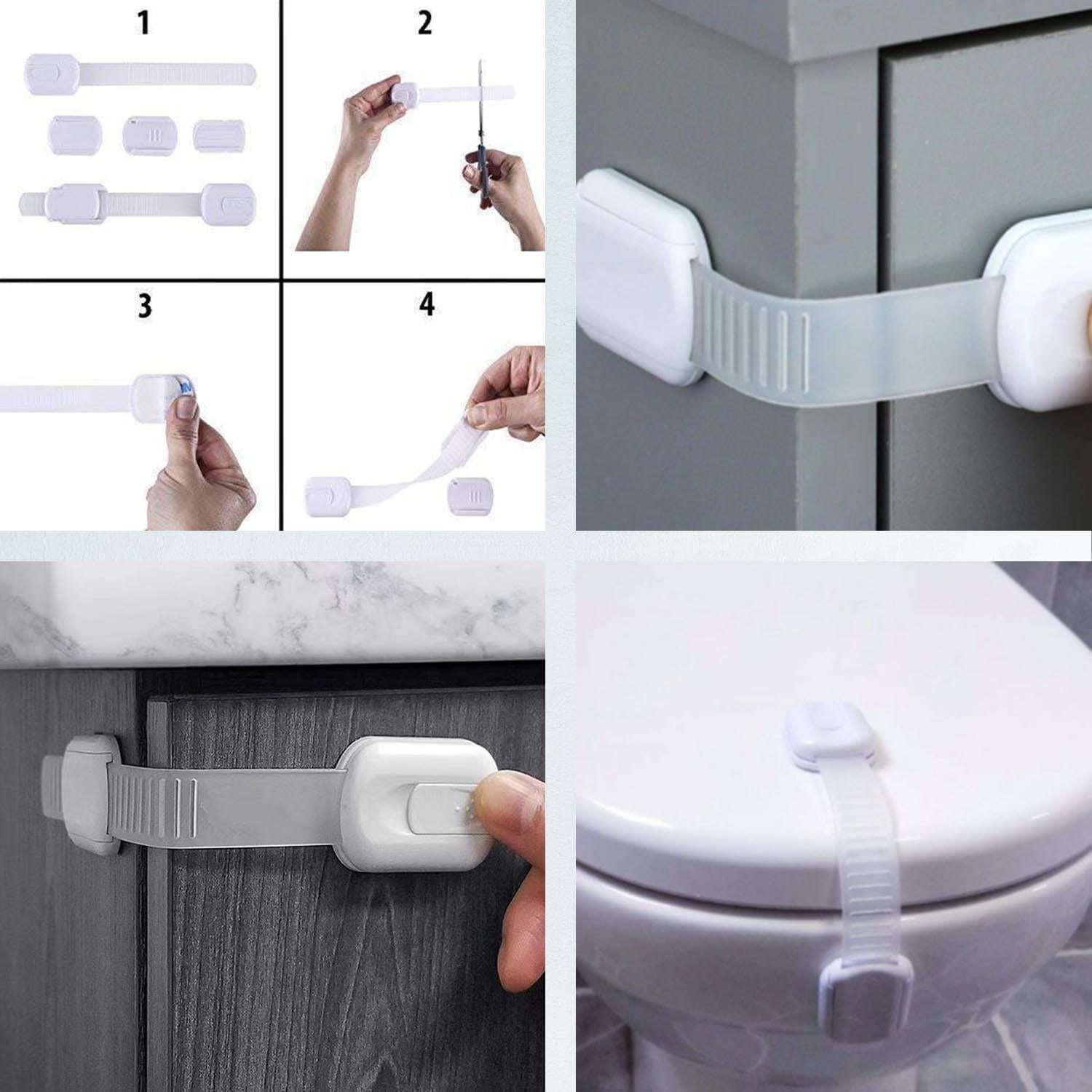 Bloqueos de Gabinete para Bebés 6 Piezas Correas Ajustables