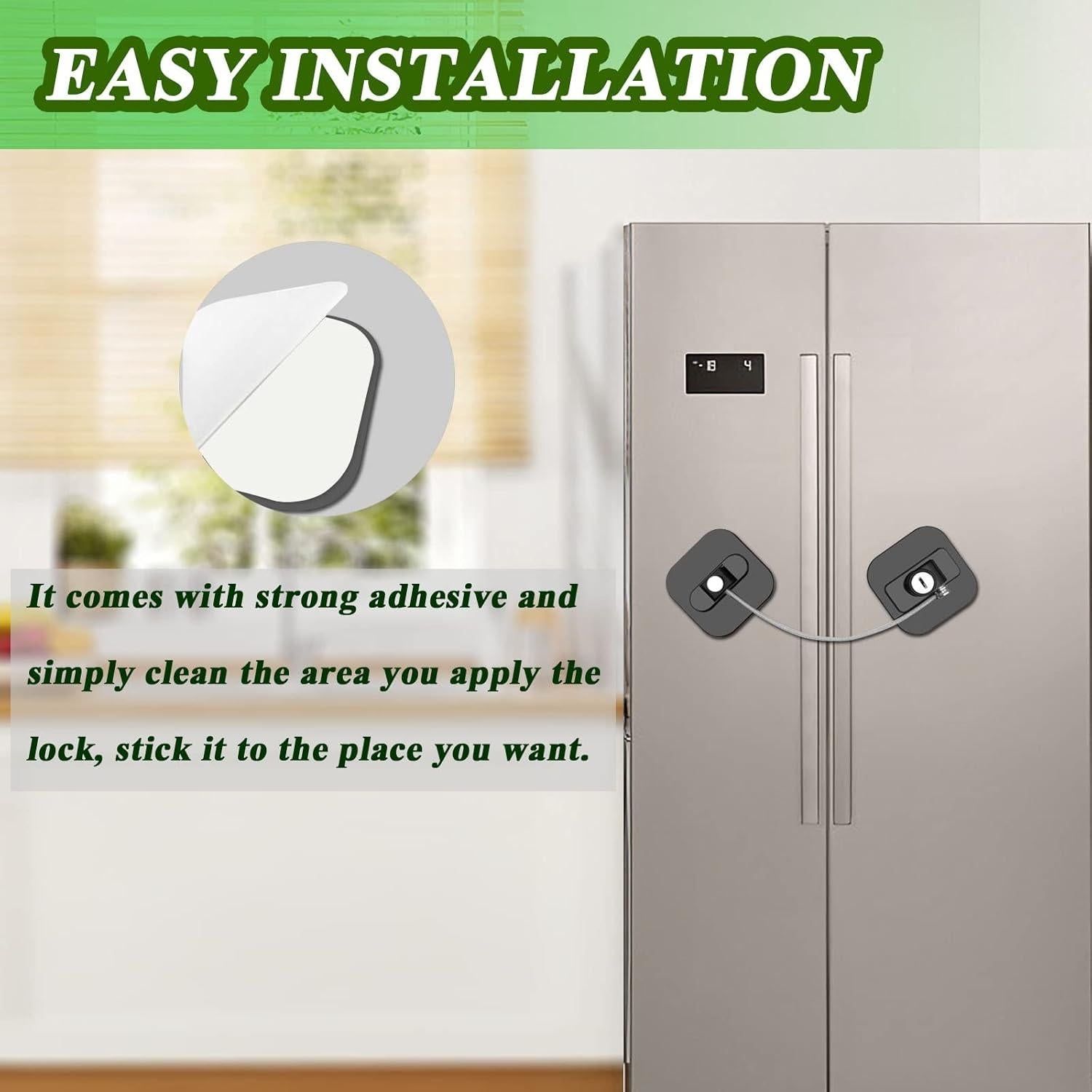 Cerradura para Refrigerador Frenflu con Llave - 2 Piezas