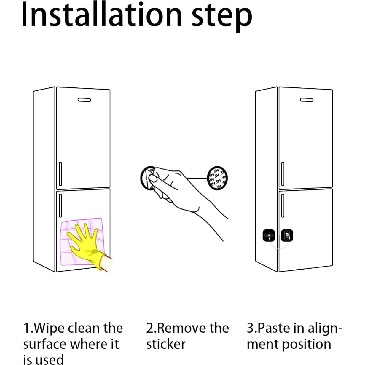 Cerradura para Refrigerador Frenflu con Llave - 2 Piezas