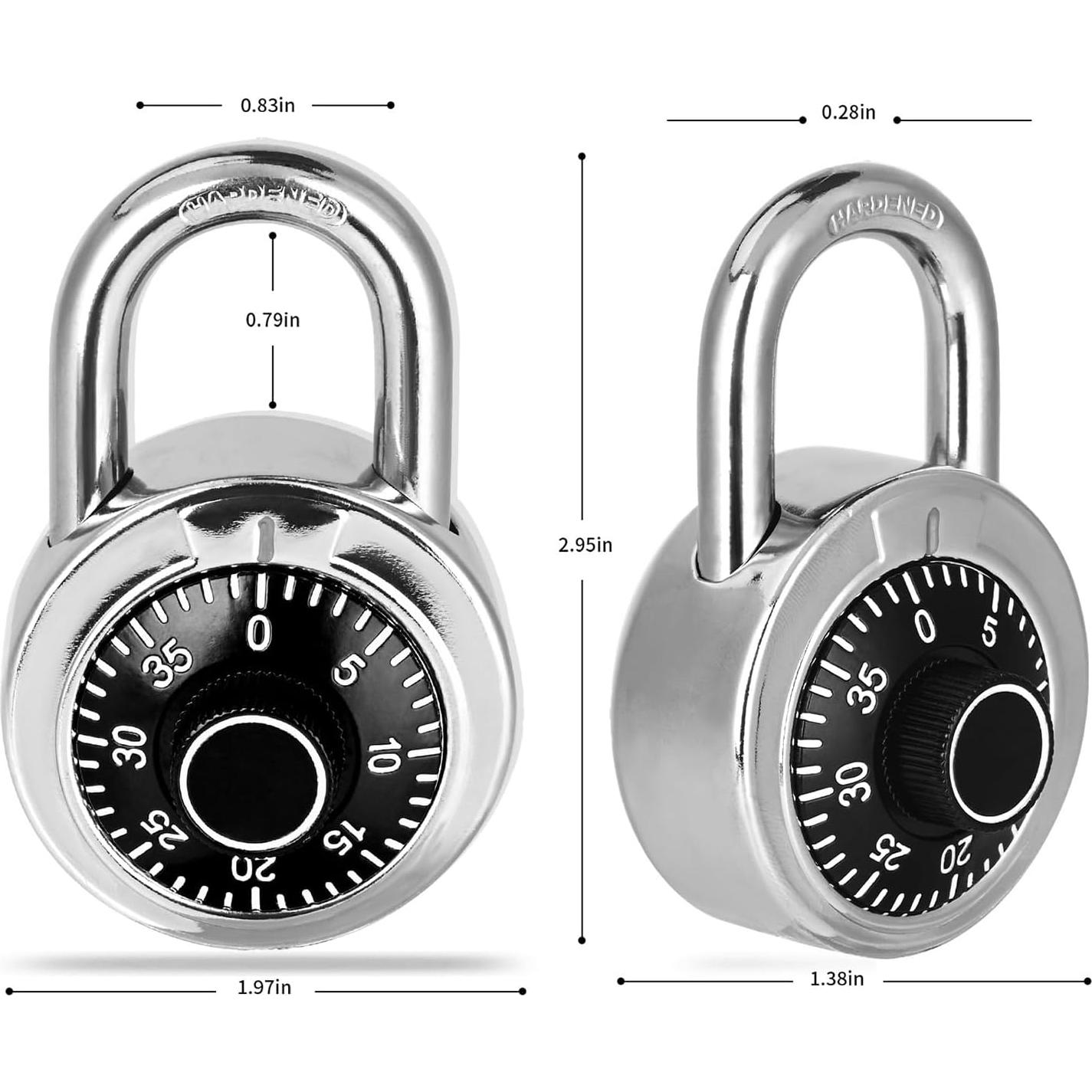 Candado de Combinación HZSY 50 mm Paquete de 48 Negro