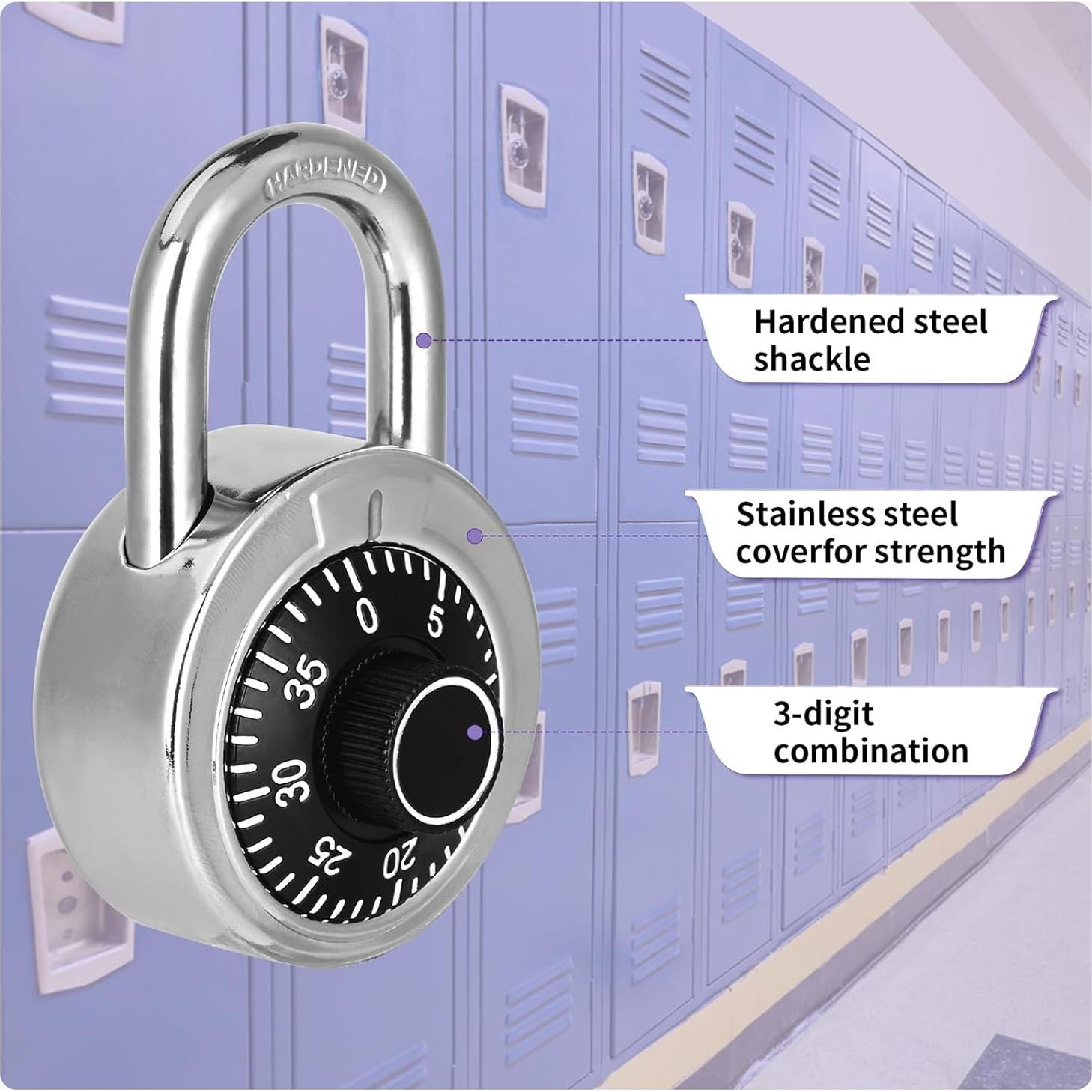 Candado de Combinación HZSY 50 mm Paquete de 48 Negro