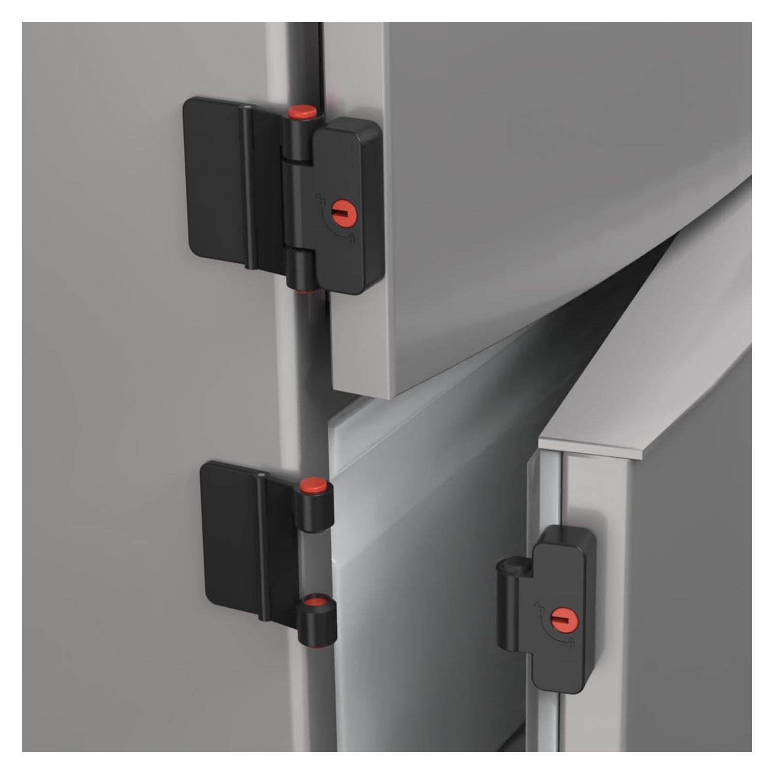 Cerradura de Refrigerador FIGEPO Doble Botón Adhesiva Negra