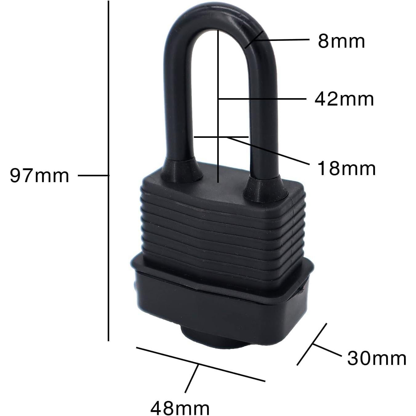 Candados Impermeables SafiSwords 4 cm Alta Resistencia Paquete 8