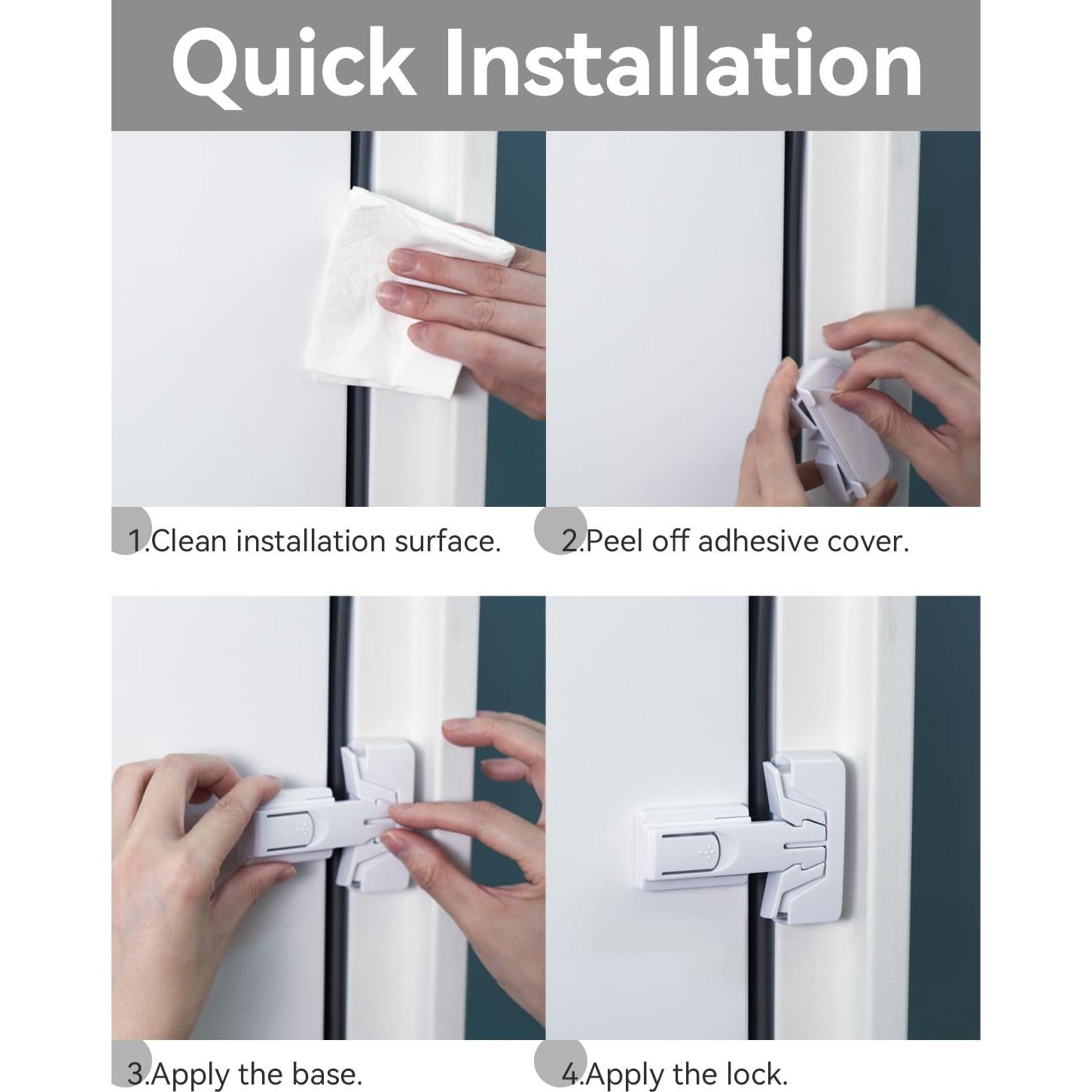 Cerradura de Refrigerador Maveek para Niños - Seguridad Blanca