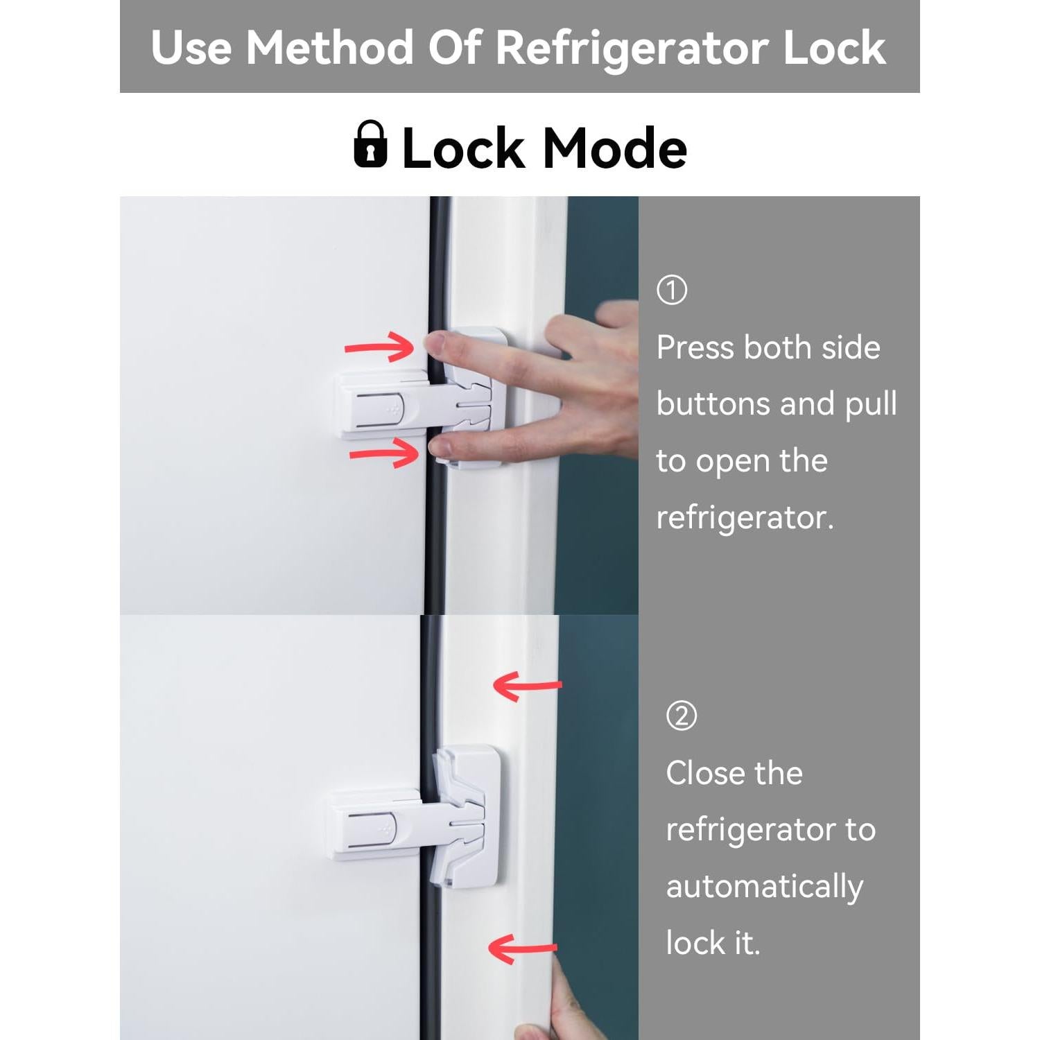 Cerradura de Refrigerador Maveek para Niños - Seguridad Blanca