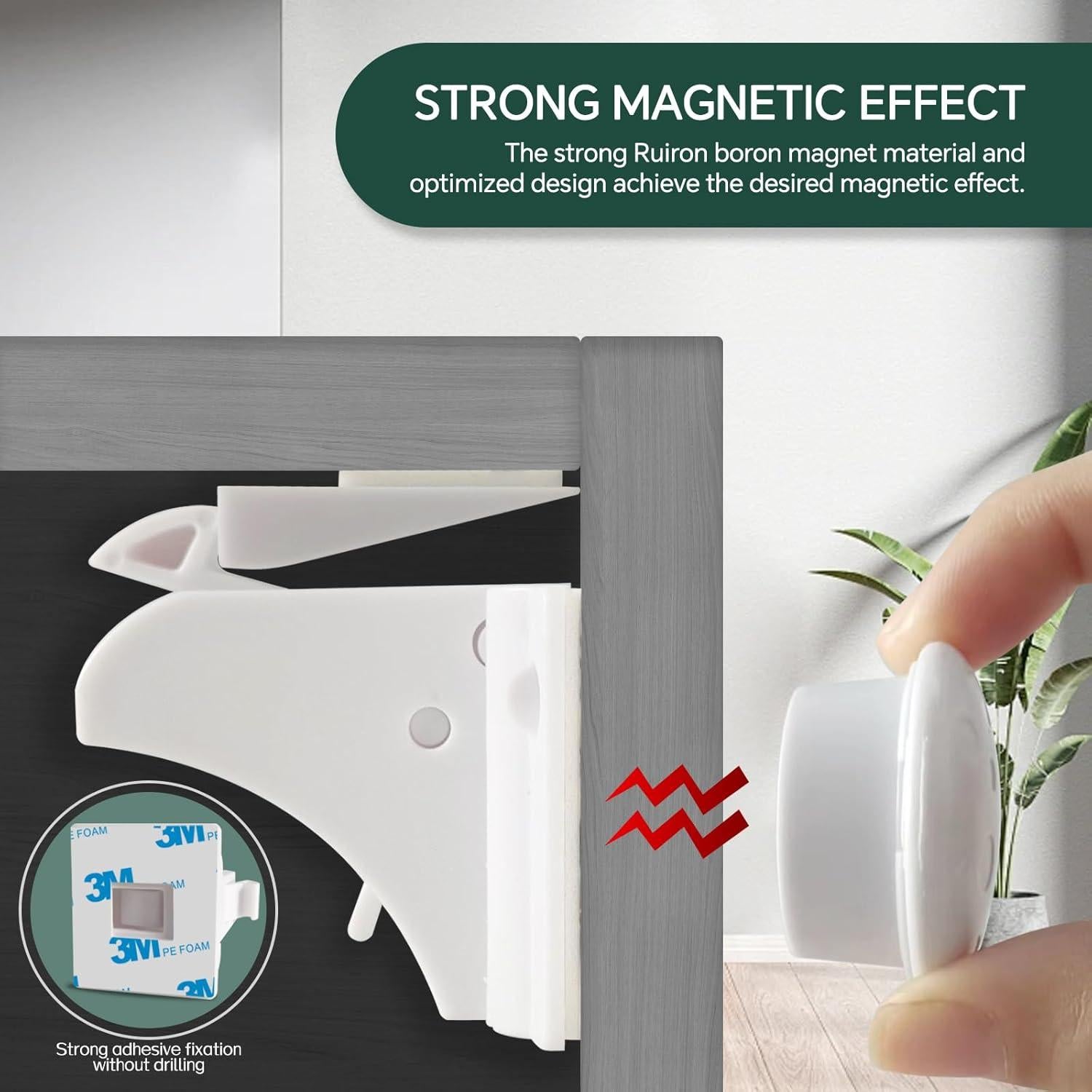 Cerraduras de Seguridad para Gabinetes Infantiles Azzs - Paquete de 10