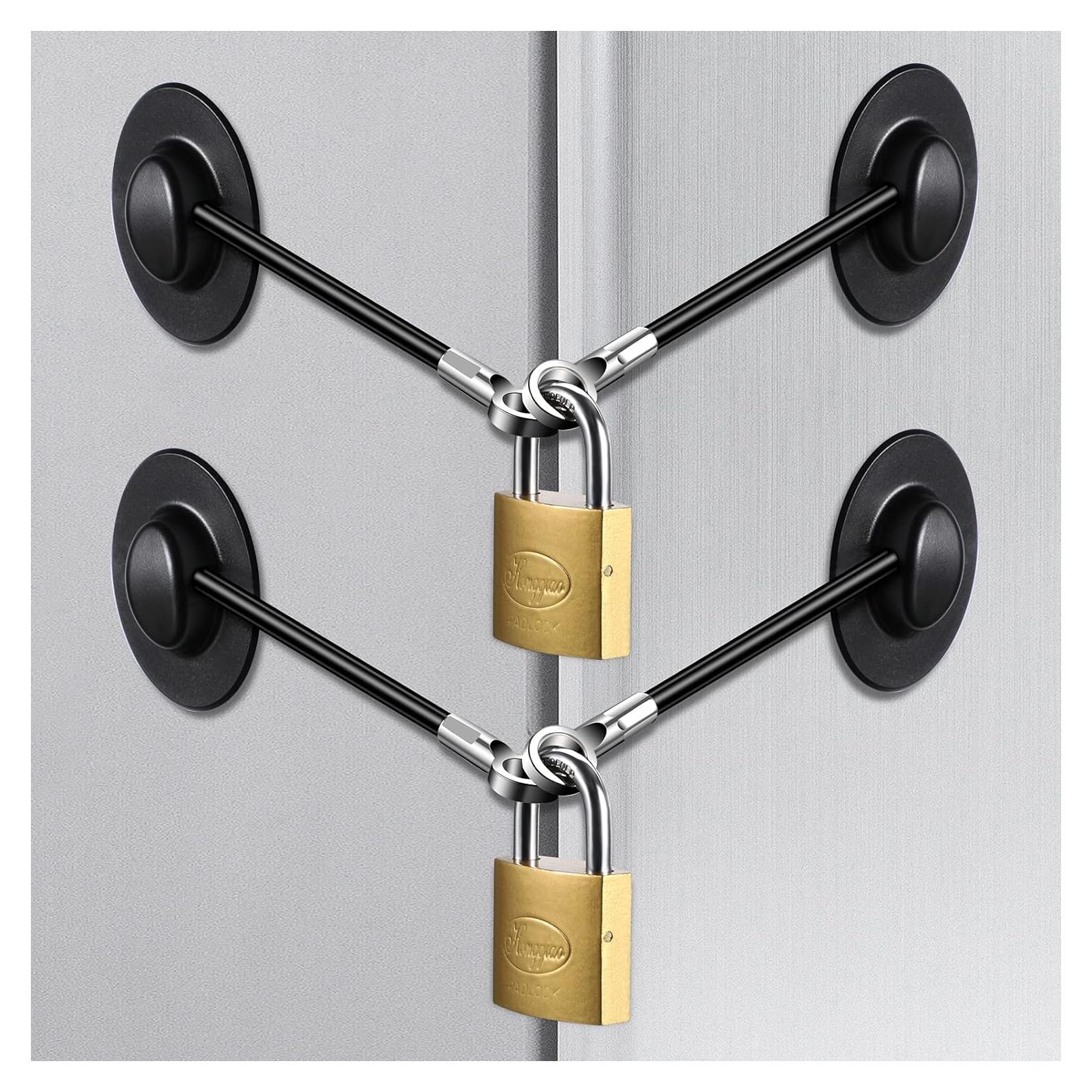 Cerraduras de Refrigerador Hotop 4 Piezas con Llave Seguridad