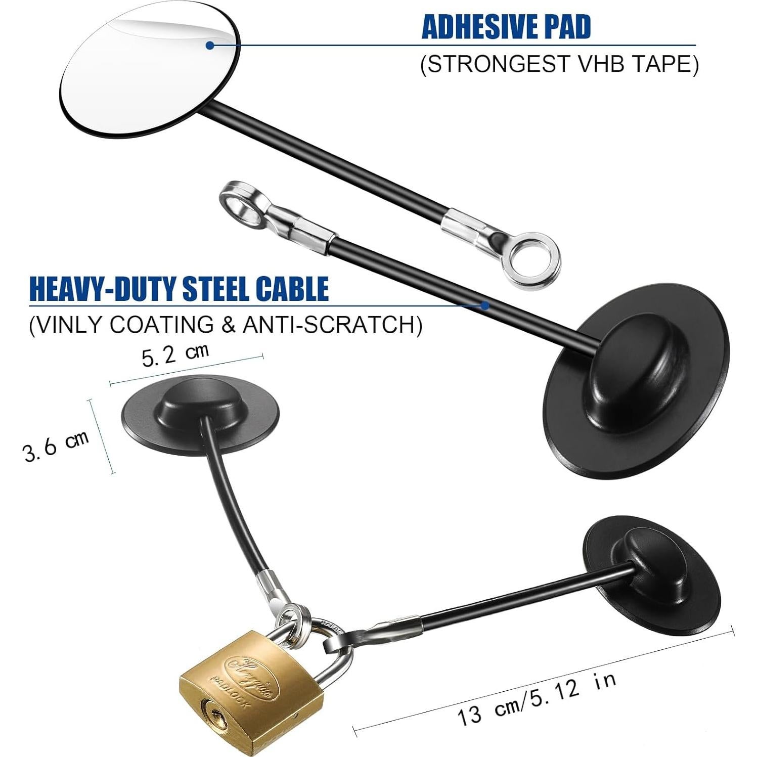 Cerraduras de Refrigerador Hotop 4 Piezas con Llave Seguridad