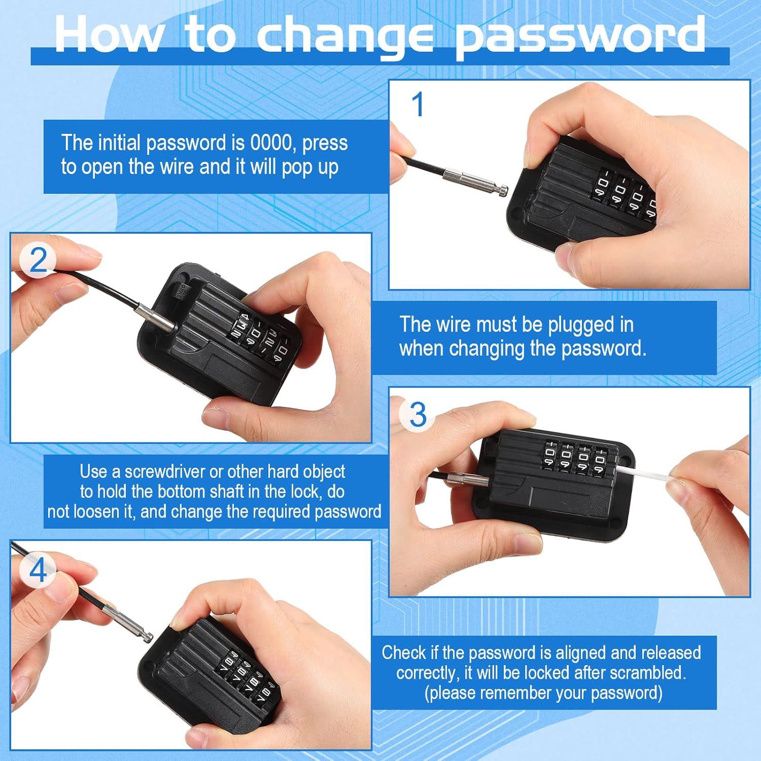 Cerraduras para Refrigerador Zhengmy 4 Pcs Combinación Seguridad