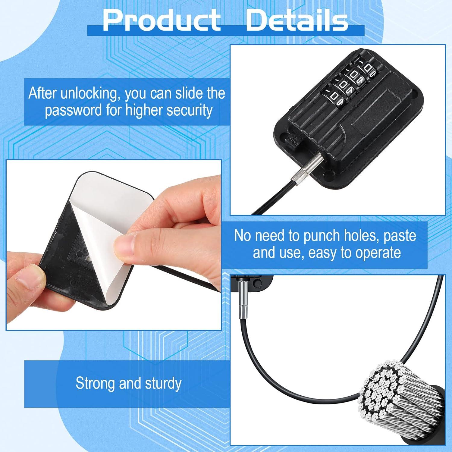 Cerraduras para Refrigerador Zhengmy 4 Pcs Combinación Seguridad