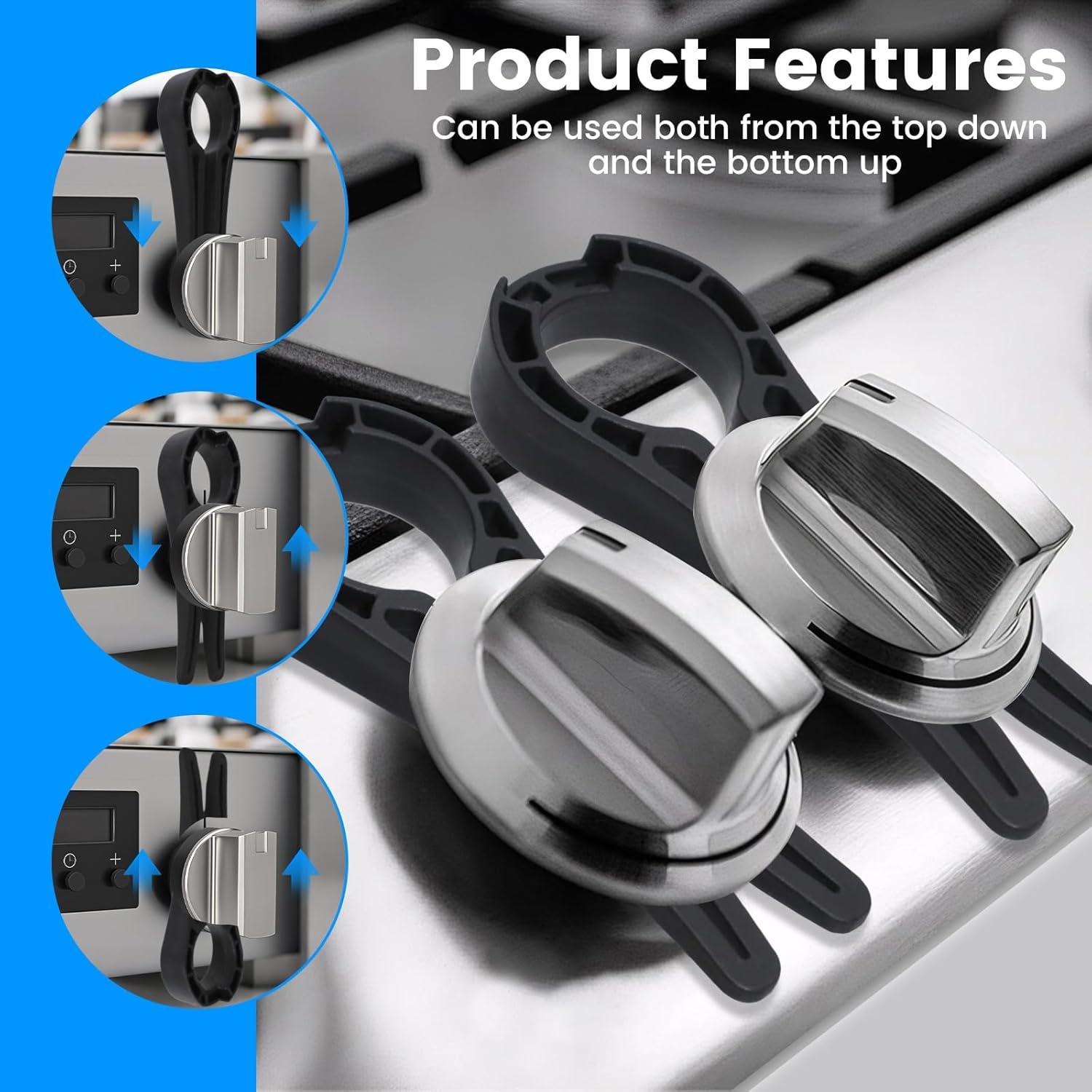 Bloqueos de Perilla de Estufa a Gas para Seguridad Infantil - 6 Paquetes