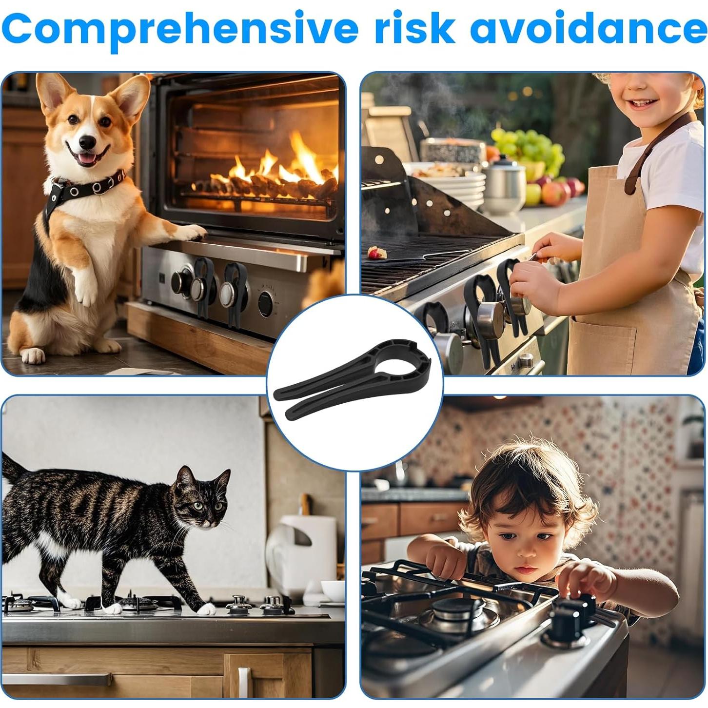 Bloqueos de Perilla de Estufa a Gas para Seguridad Infantil - 6 Paquetes