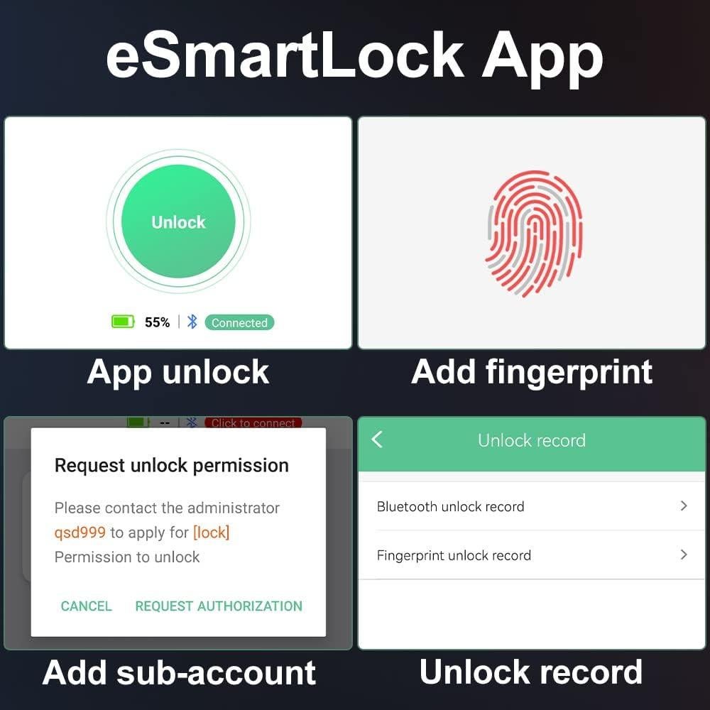 Candado Biométrico eLinkSmart 40cm para Refrigerador y Gabinetes