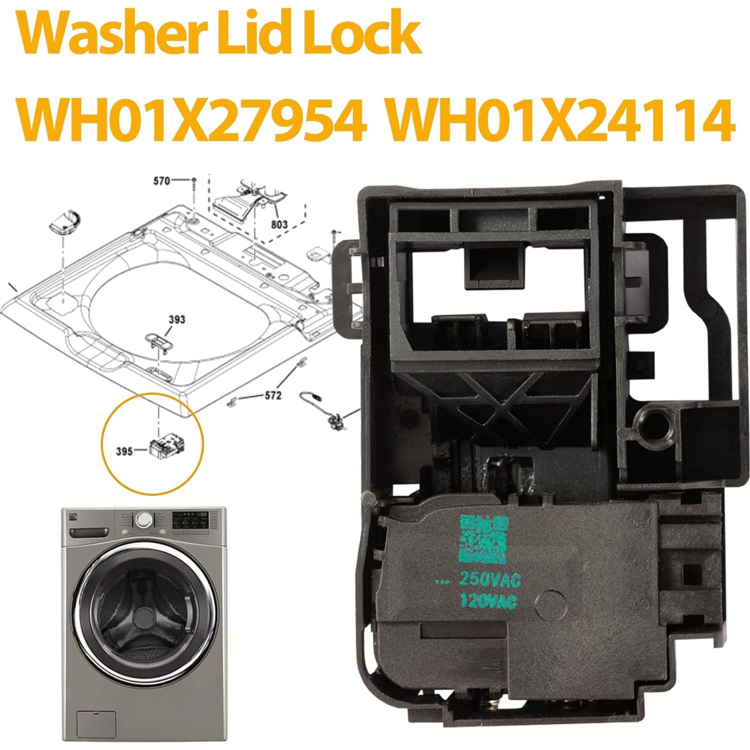 Interruptor de bloqueo de tapa de lavadora Saiyugty WH01X27954