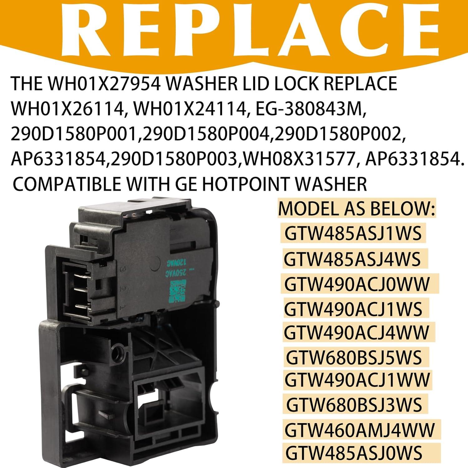 Interruptor de bloqueo de tapa de lavadora Saiyugty WH01X27954