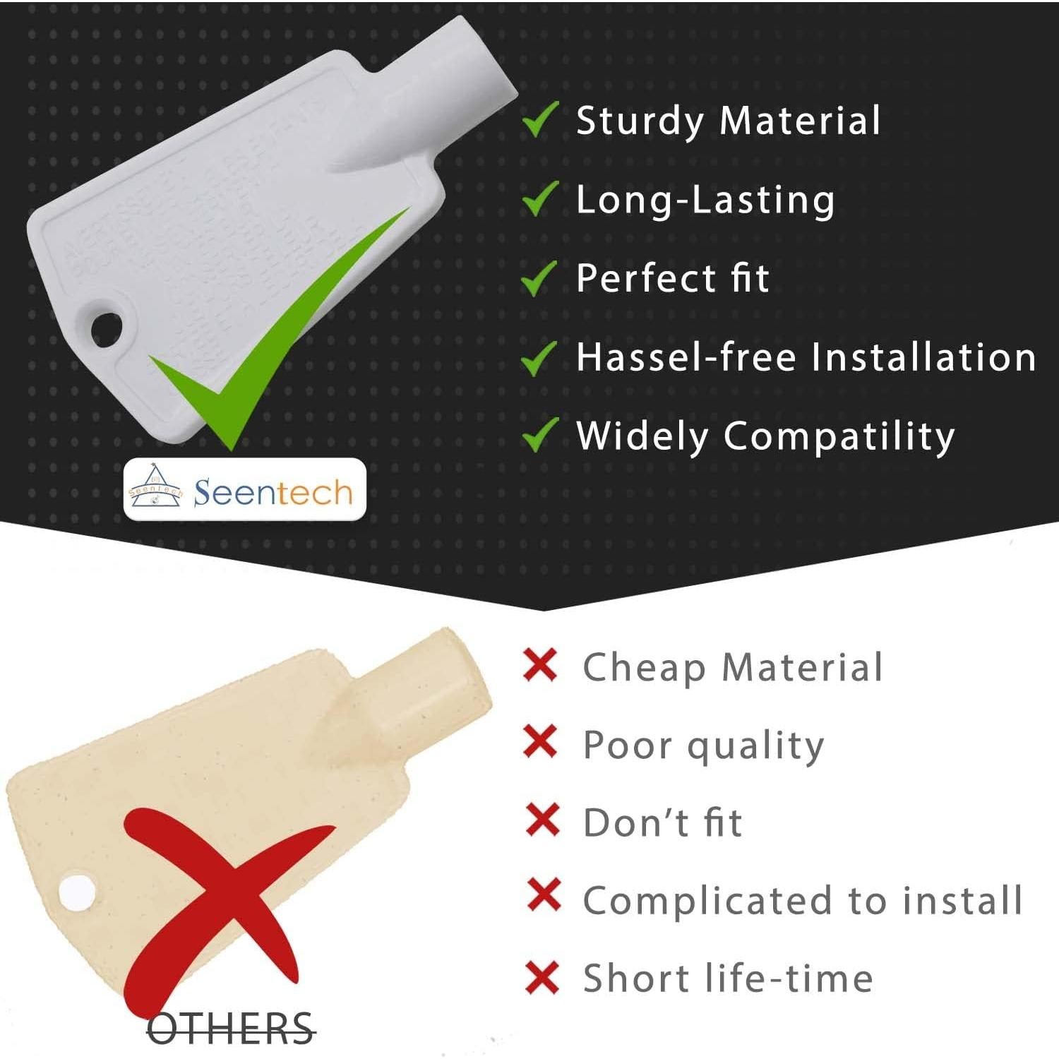 Llave de Puerta Seentech 297147700 para Congelador - Paquete 2