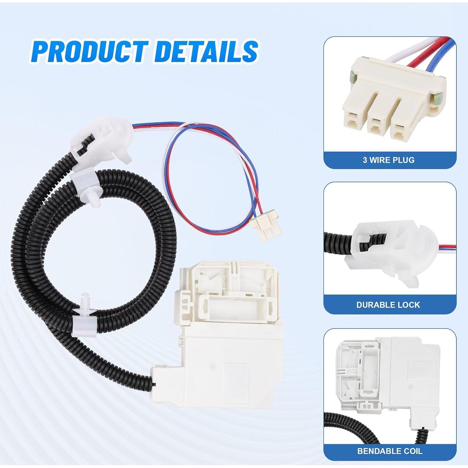 Conjunto de bloqueo de tapa de lavadora GE WH08X32657