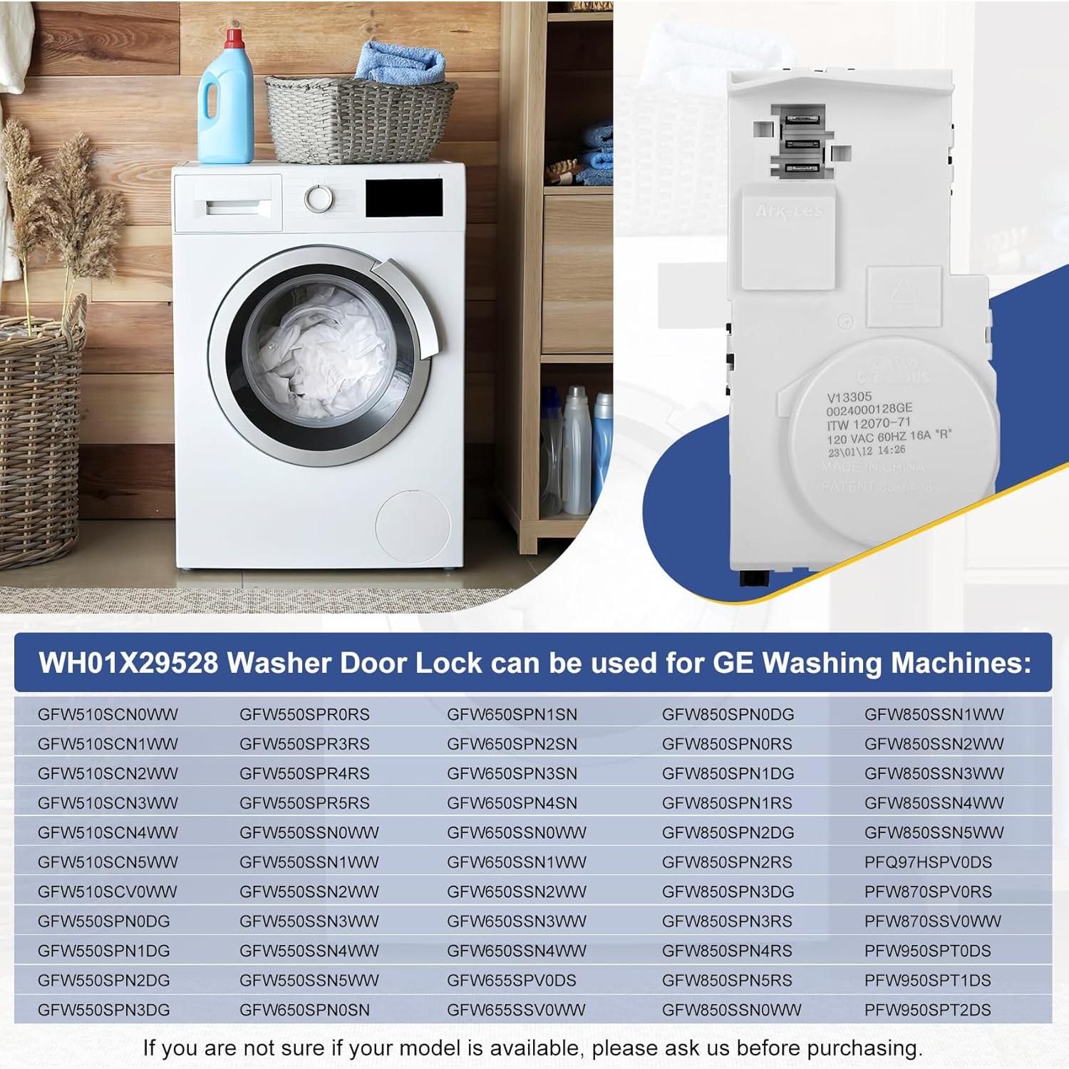 Cerradura de Puerta de Lavadora Garsoo WH01X29528 120V