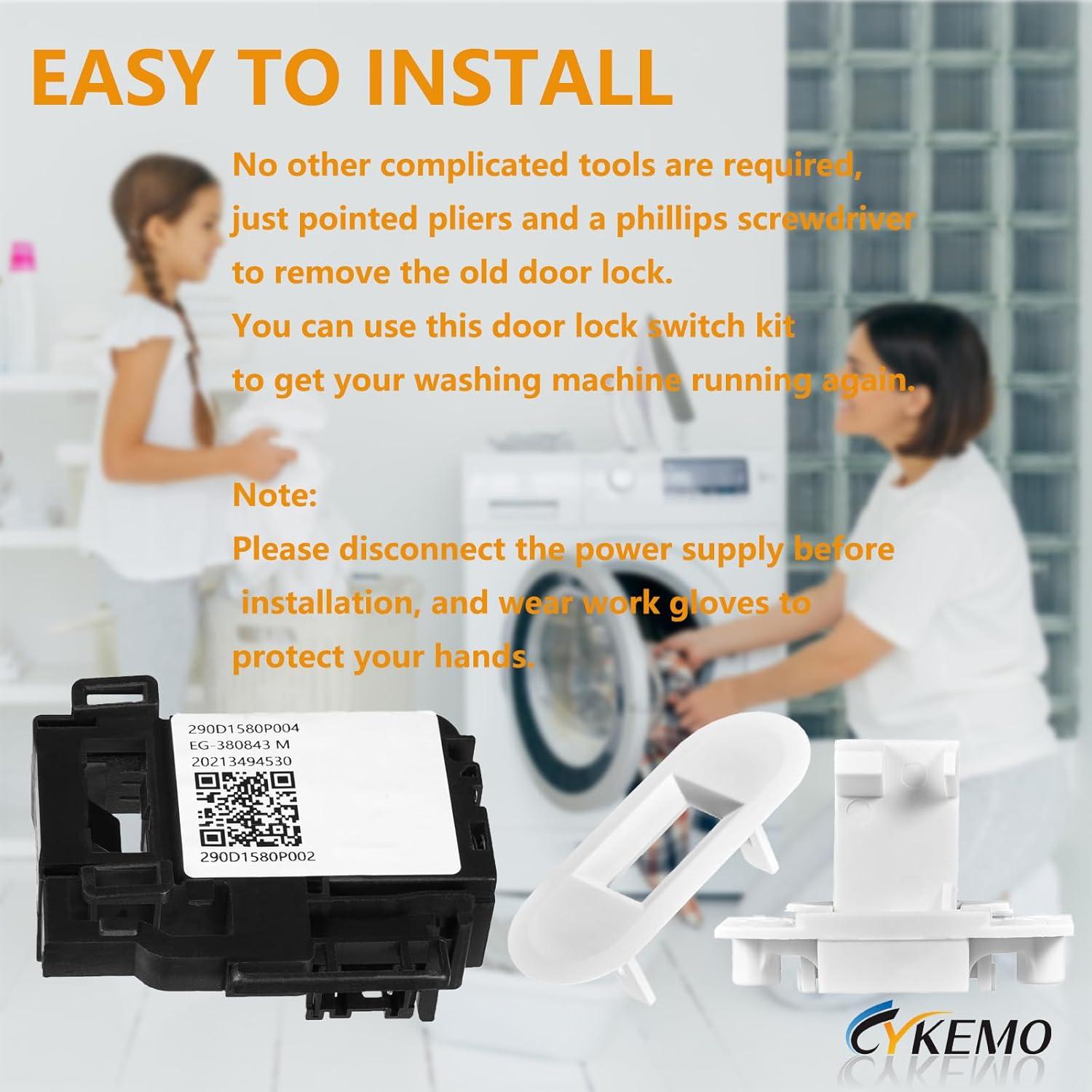 Kit de Bloqueo de Tapa de Lavadora Cykemo WH01X27954