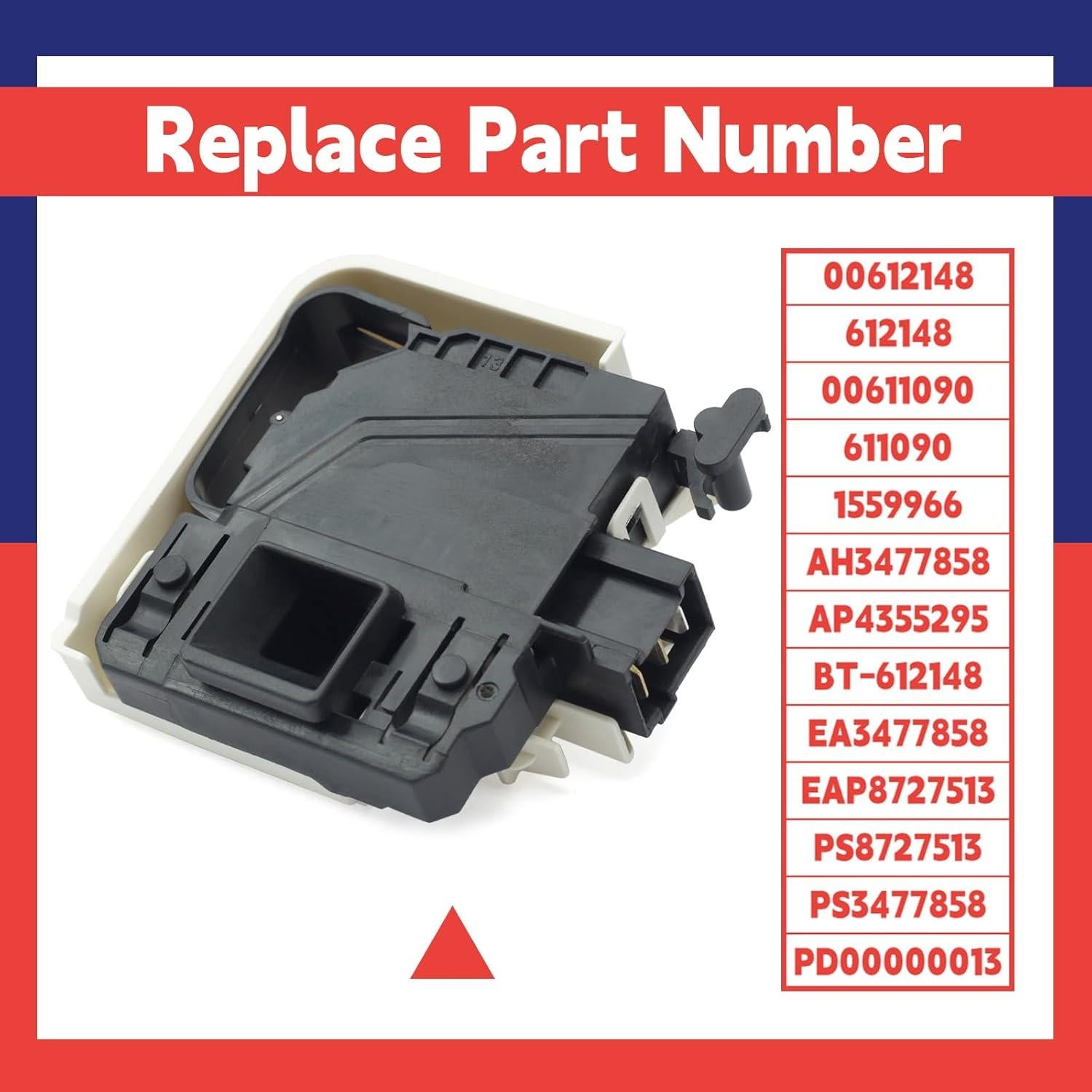 Cerradura de puerta eléctrica 00612148 Dusledel para Bosch y Thermador