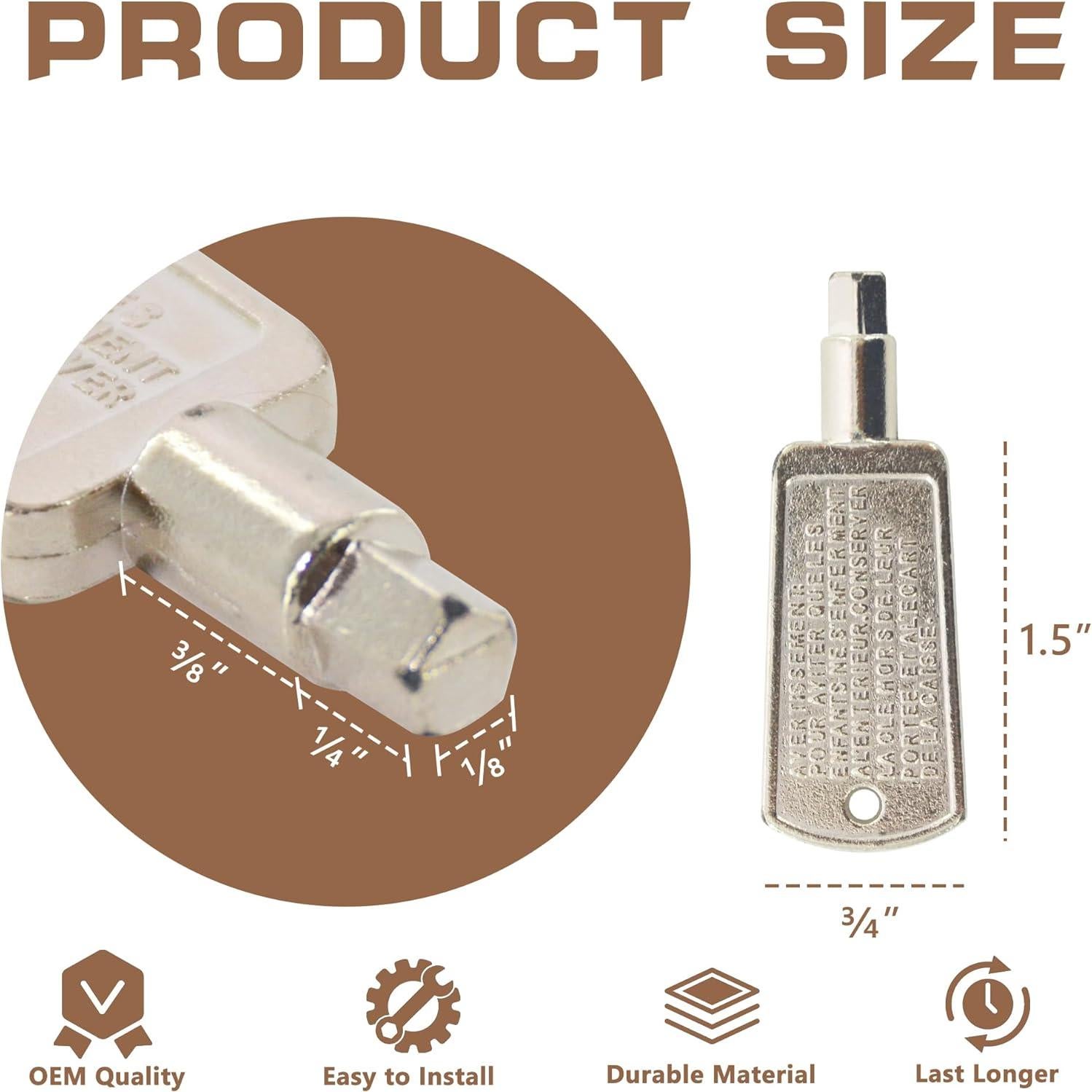 Llave de Metal para Congelador 5304485424 Compatible Frigidaire