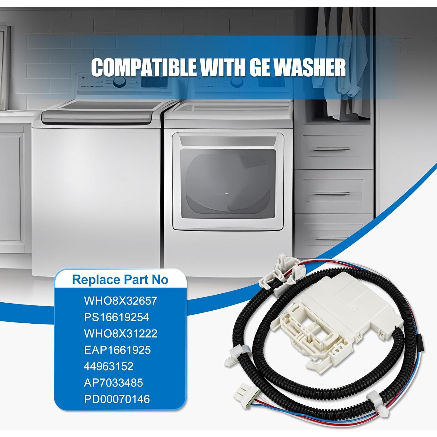 Interruptor de Tapa de Lavadora GE WH08X32657 6.86x5.08 cm