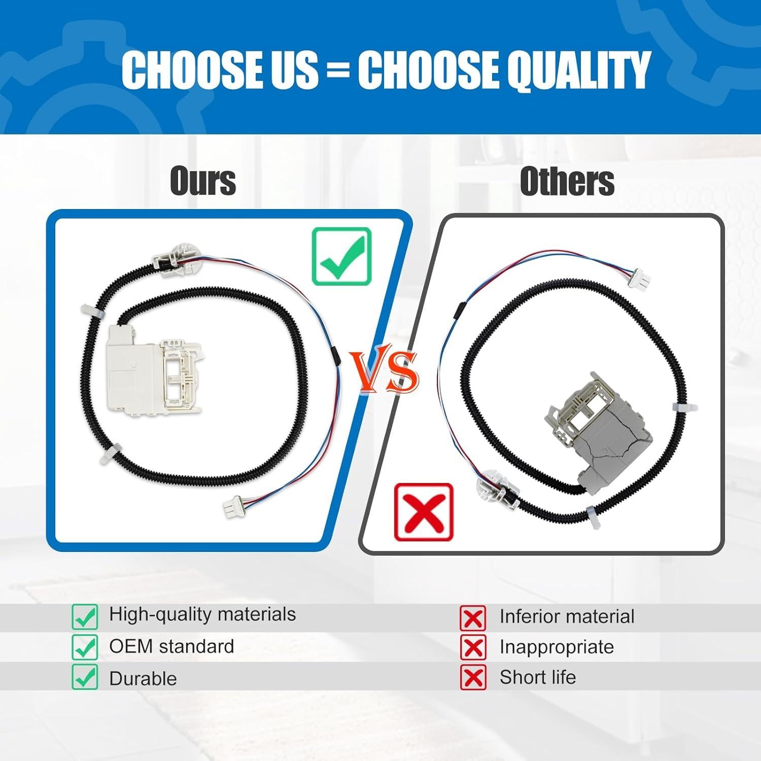 Interruptor de Tapa de Lavadora GE WH08X32657 6.86x5.08 cm