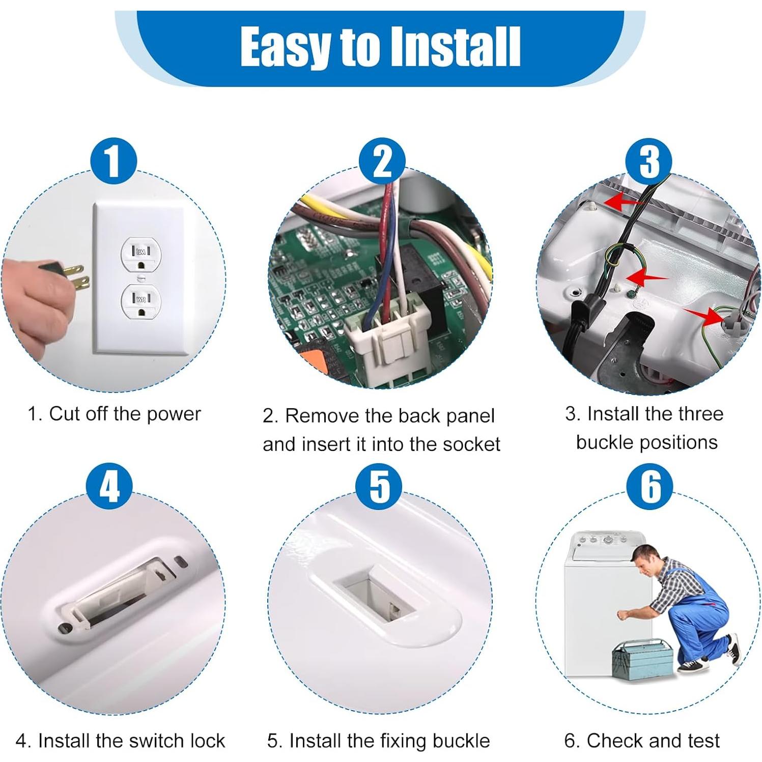 Interruptor de Tapa de Lavadora GE WH08X32657 6.86x5.08 cm