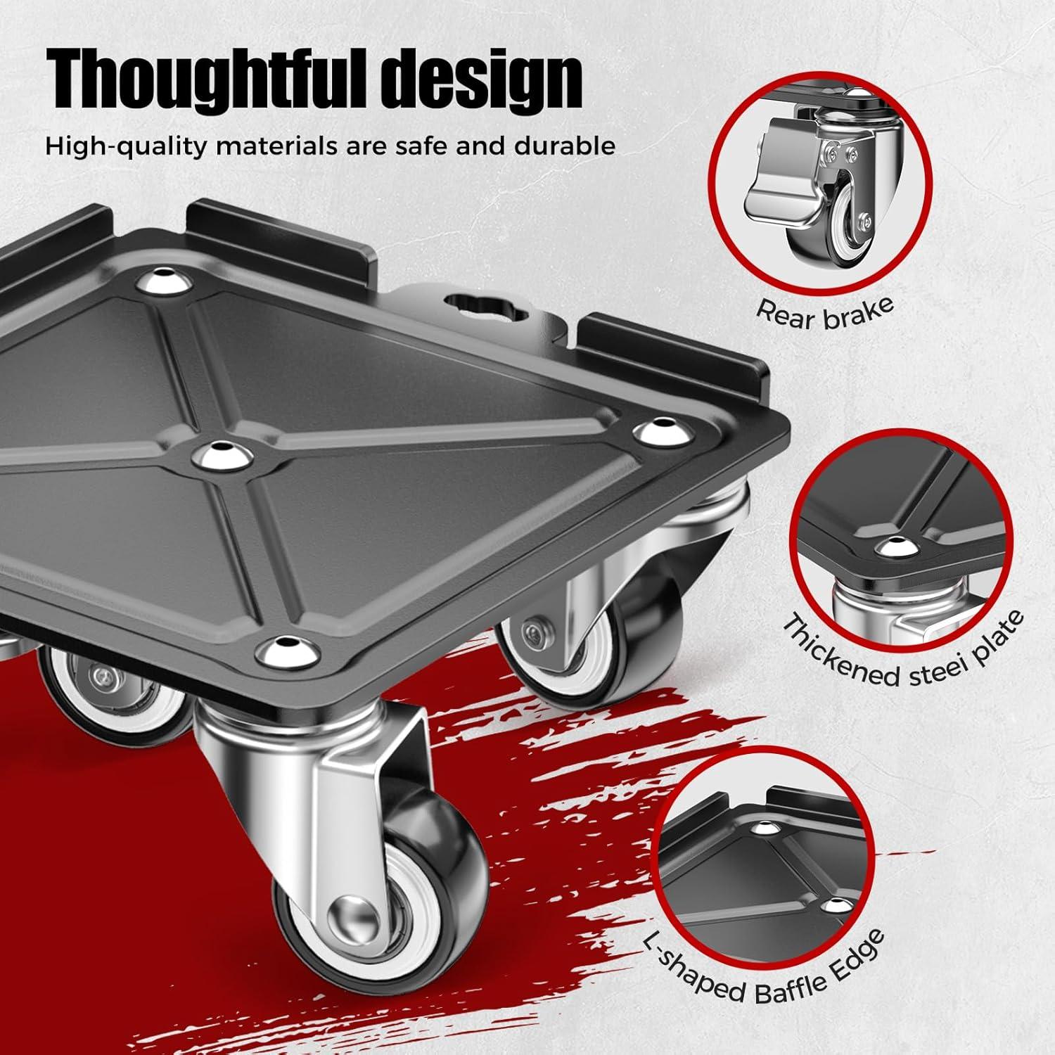 Dolly de Muebles 1360kg Loyal Tiger 16.26cm 5 Ruedas Negro
