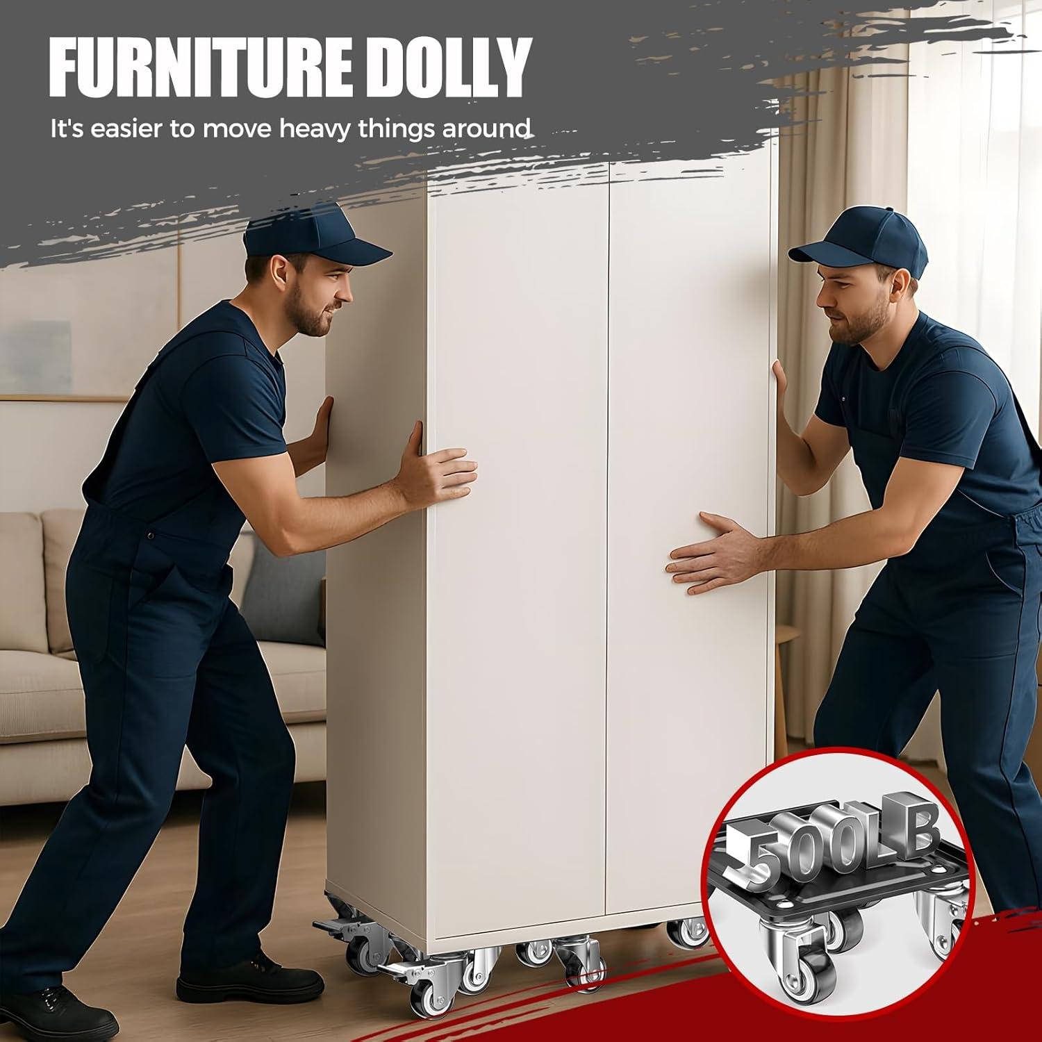 Dolly de Muebles 1360kg Loyal Tiger 16.26cm 5 Ruedas Negro