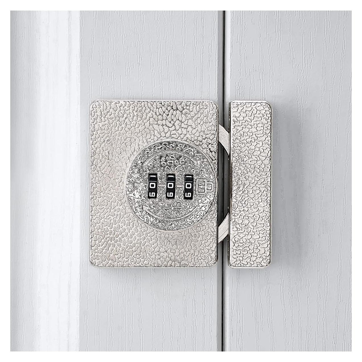 Cerradura de Gabinete Sin Llave INIRET F74 Plateada 3 Dígitos