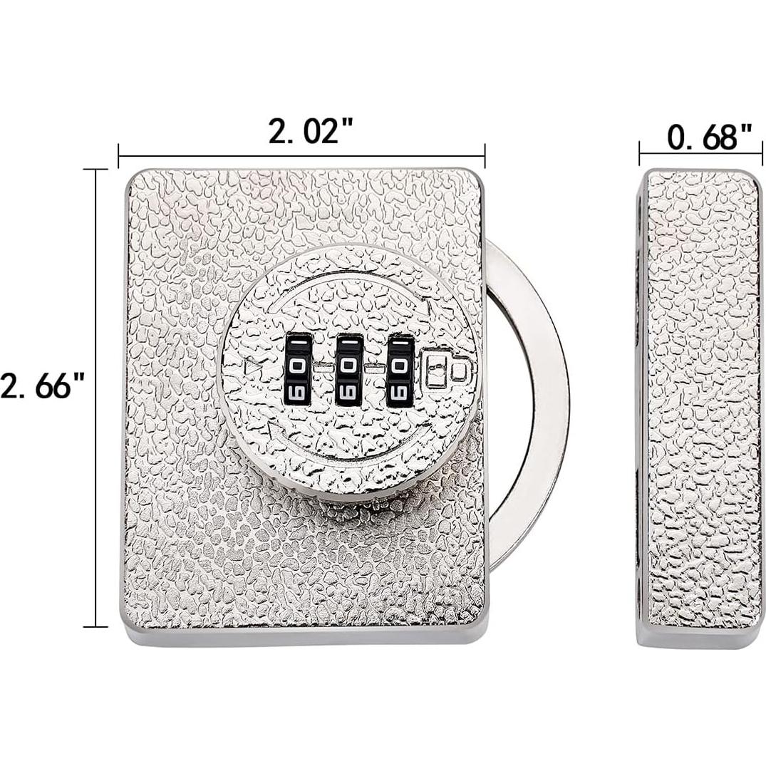 Cerradura de Gabinete Sin Llave INIRET F74 Plateada 3 Dígitos