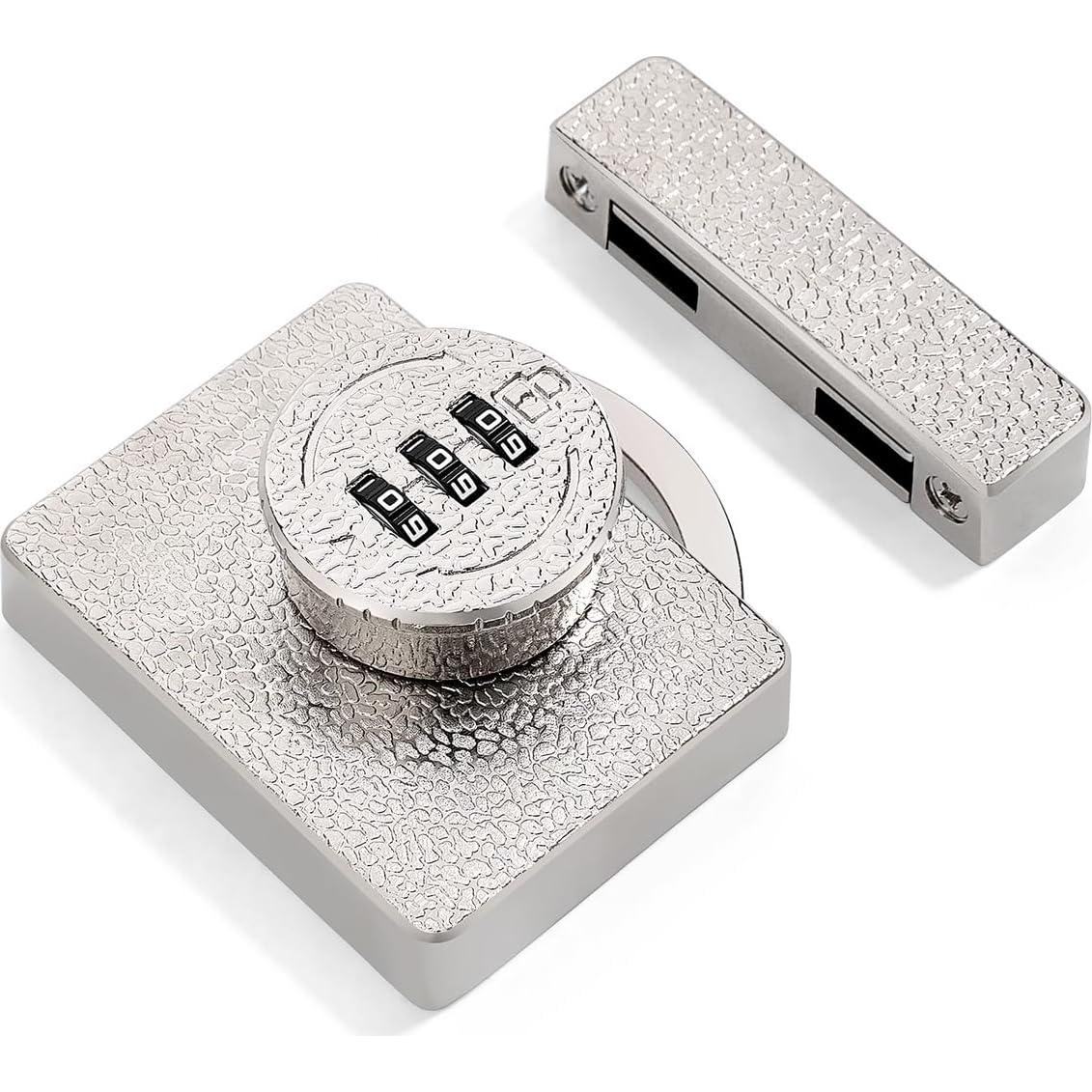 Cerradura de Gabinete Sin Llave INIRET F74 Plateada 3 Dígitos