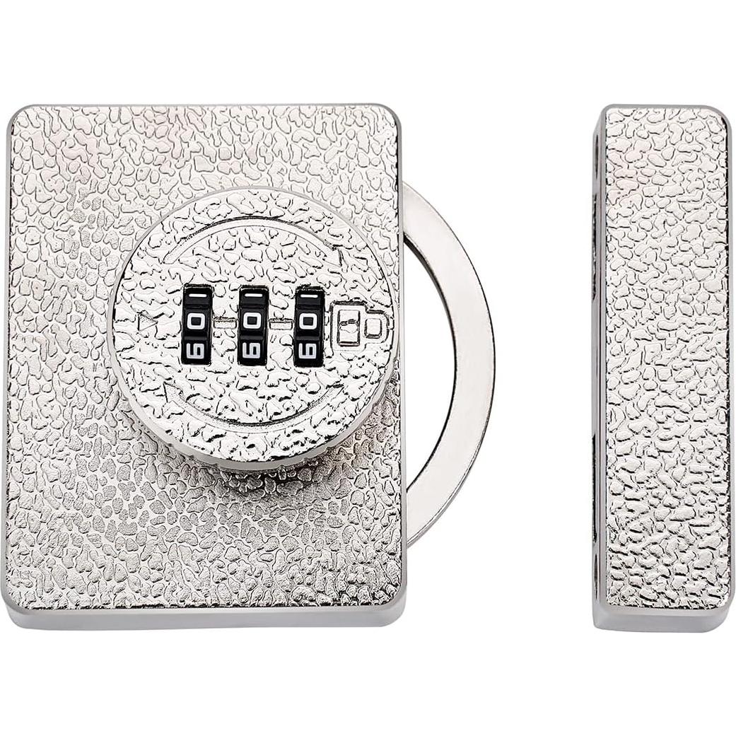 Cerradura de Gabinete Sin Llave INIRET F74 Plateada 3 Dígitos