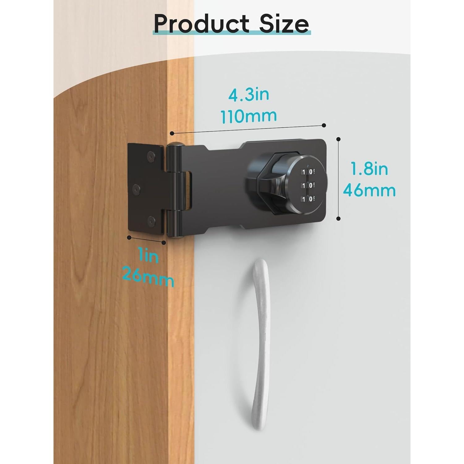 Cerradura de Combinación I-EASYDWW HZ2304001 Negra para Gabinete